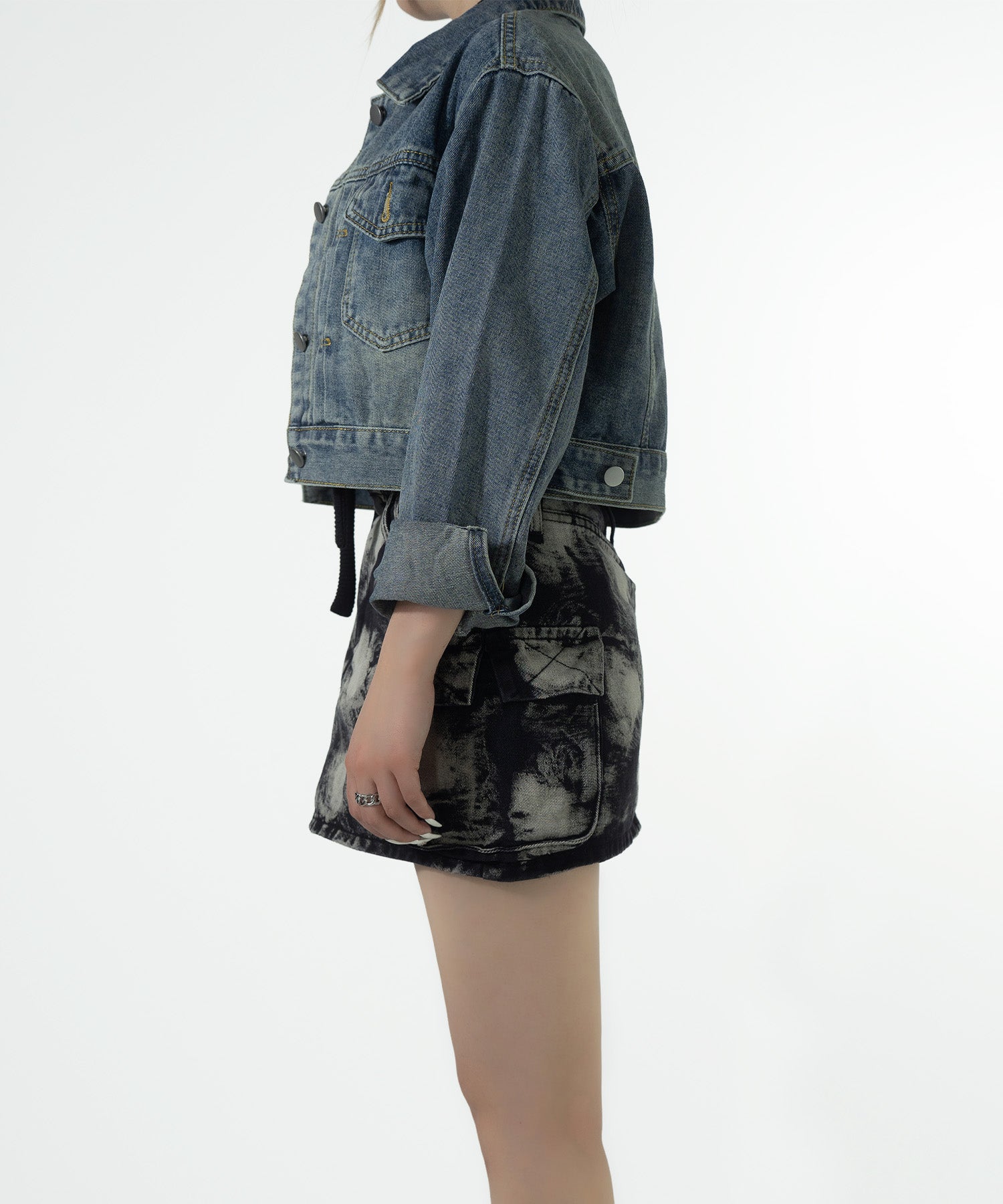 クロップドデニムジャケット