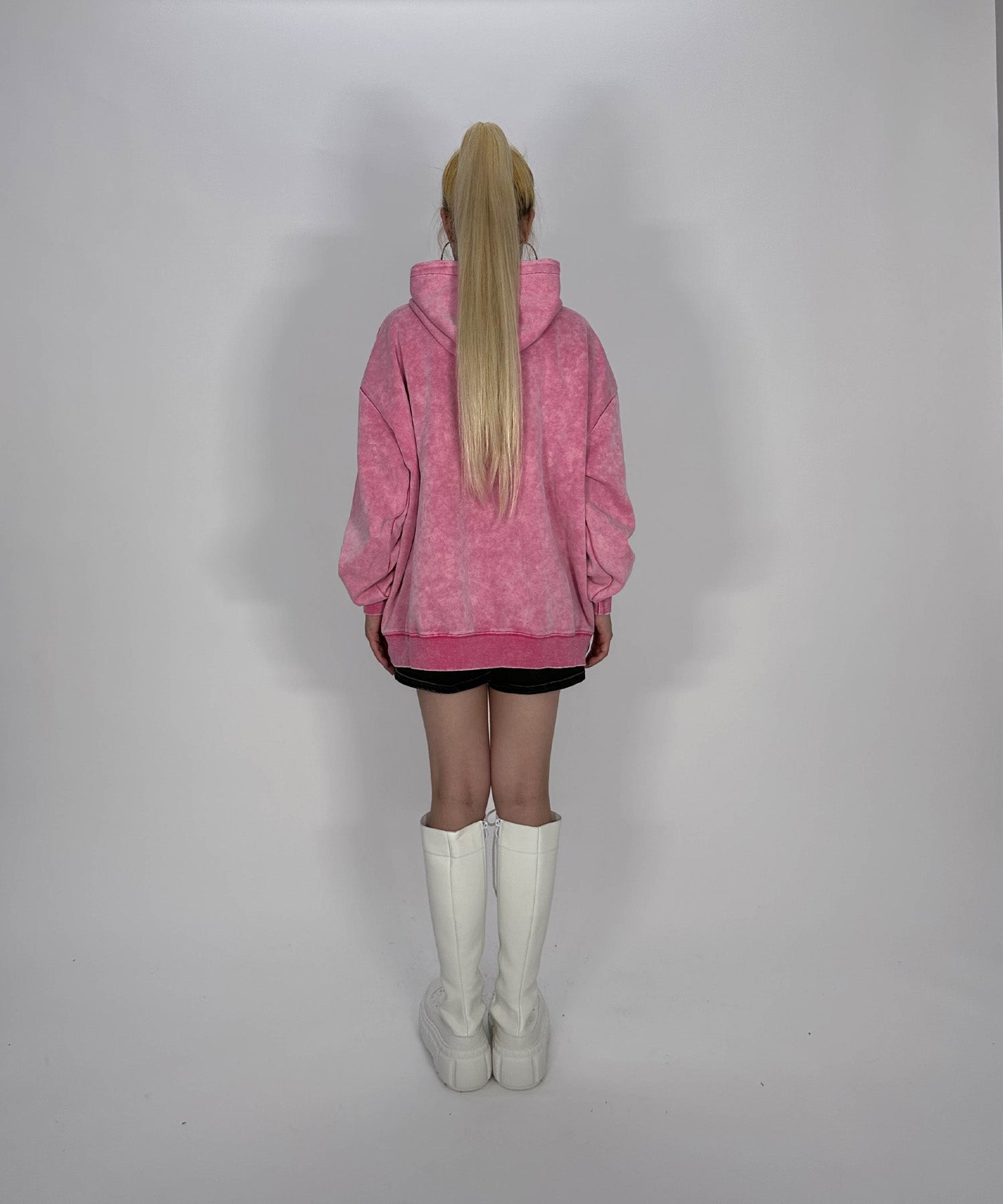 オーバーサイズロゴフードパーカー