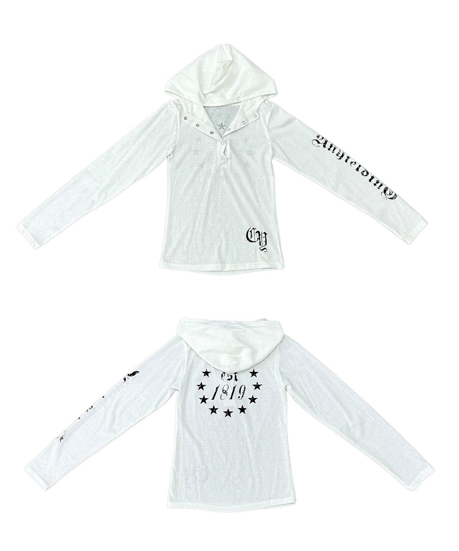 y2kフードシアーカットソー