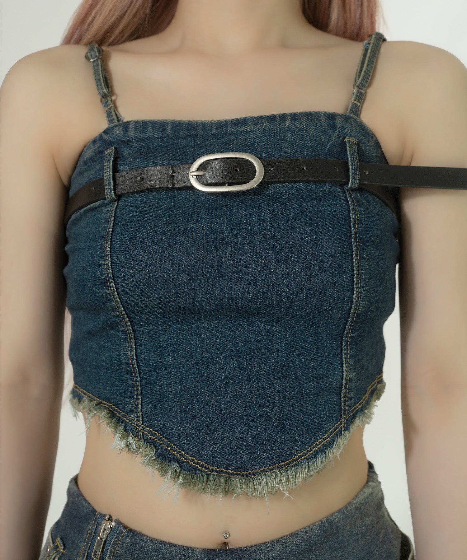 シンプルデニムビスチェ