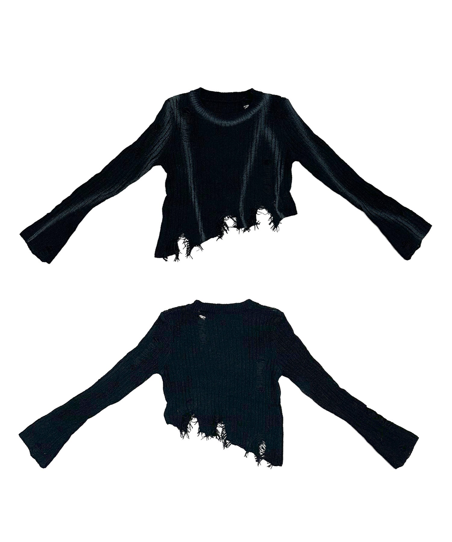 アシンメトリーダメージニット