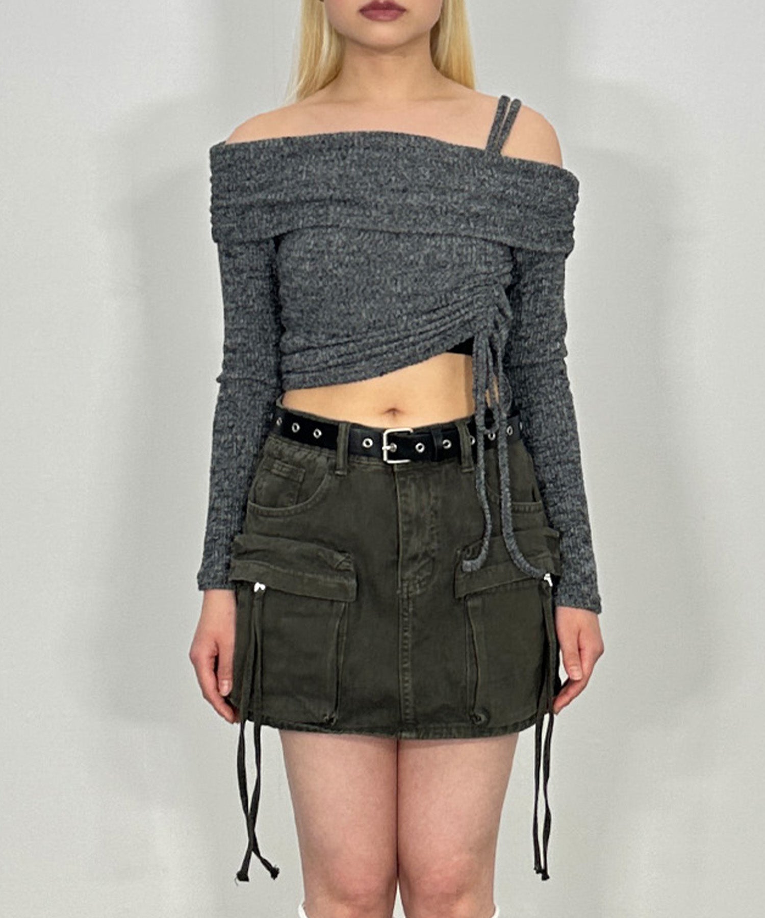 ユーティリティーカーゴデニムスカート