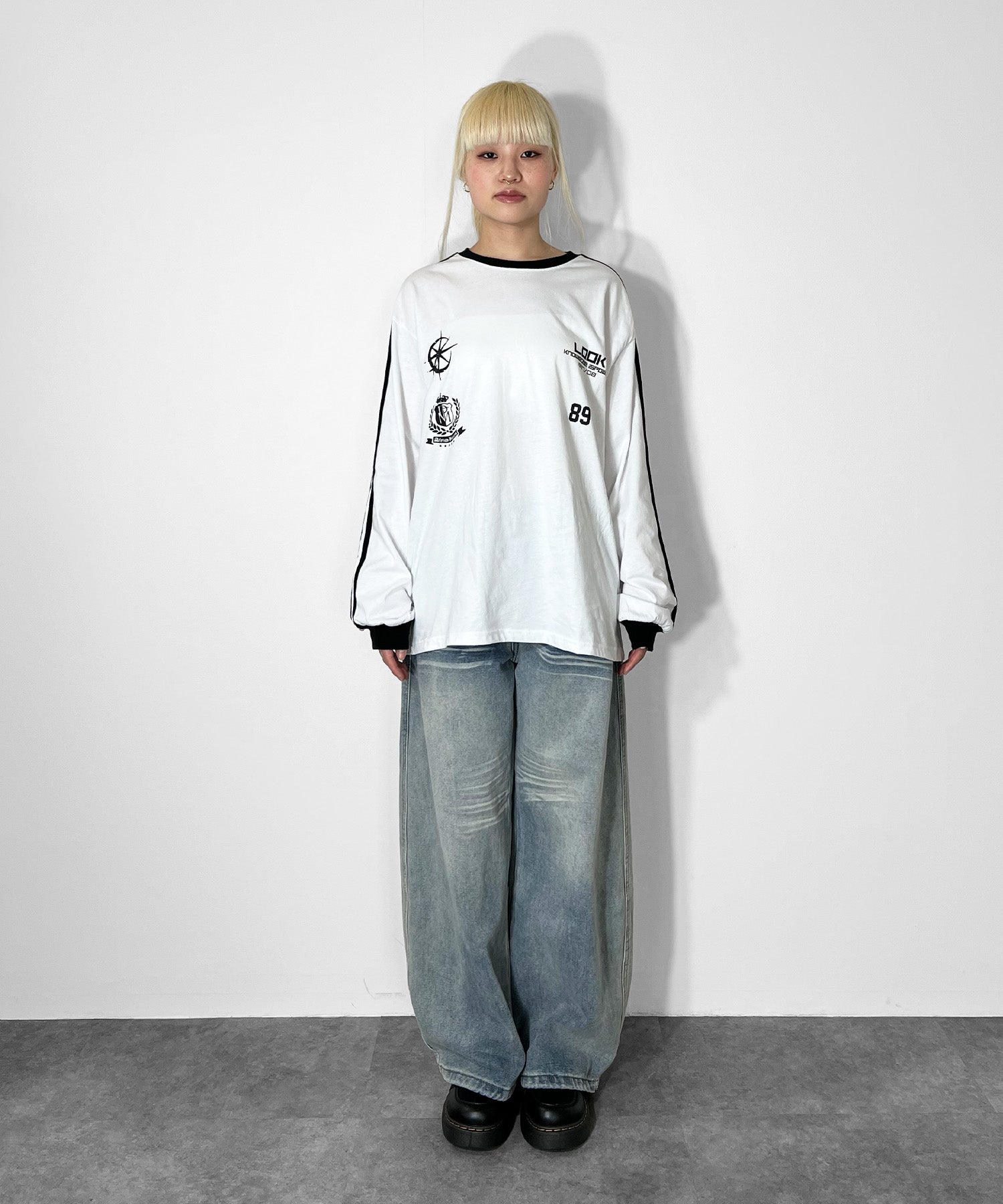 ユニフォーム風ロングTシャツ