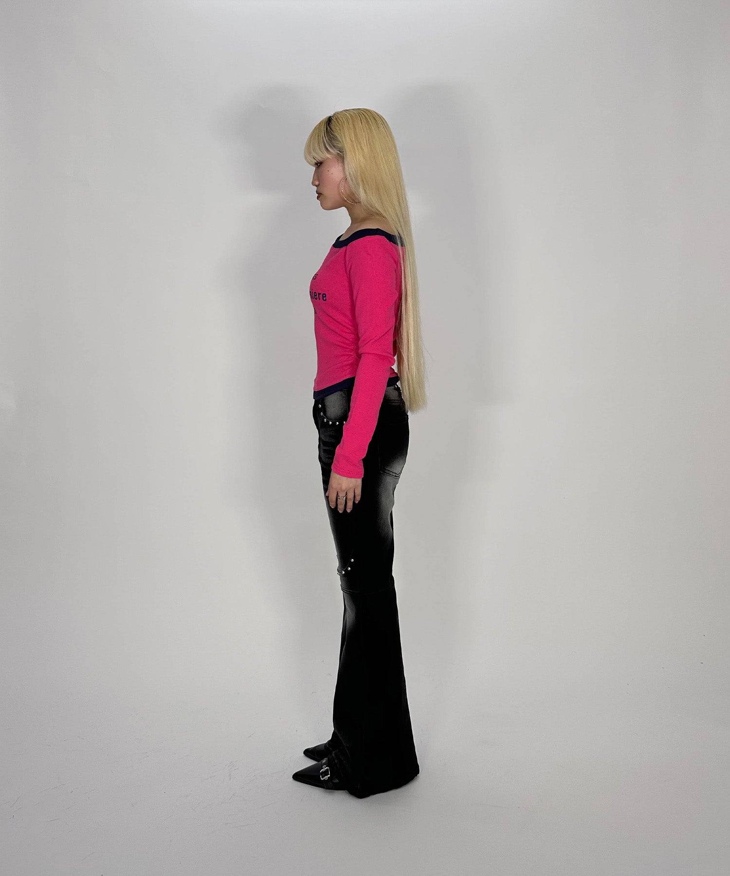 ワンショルダークロップドトップス