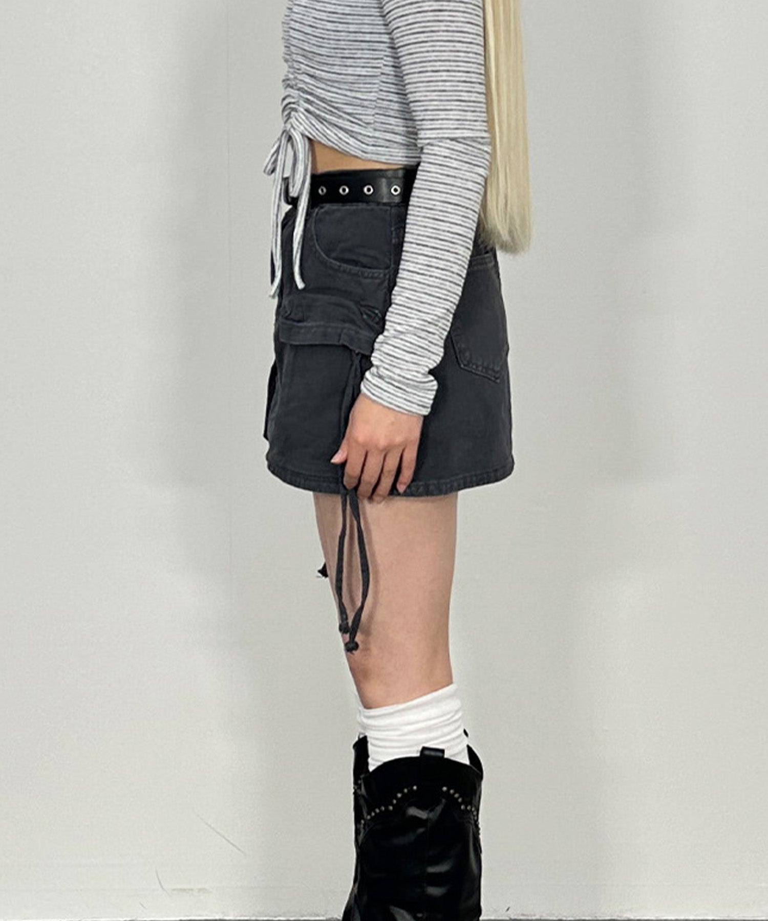 ユーティリティーカーゴデニムスカート