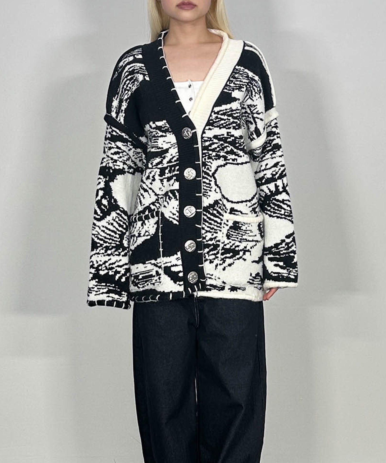 リバーストーンニットカーディガン