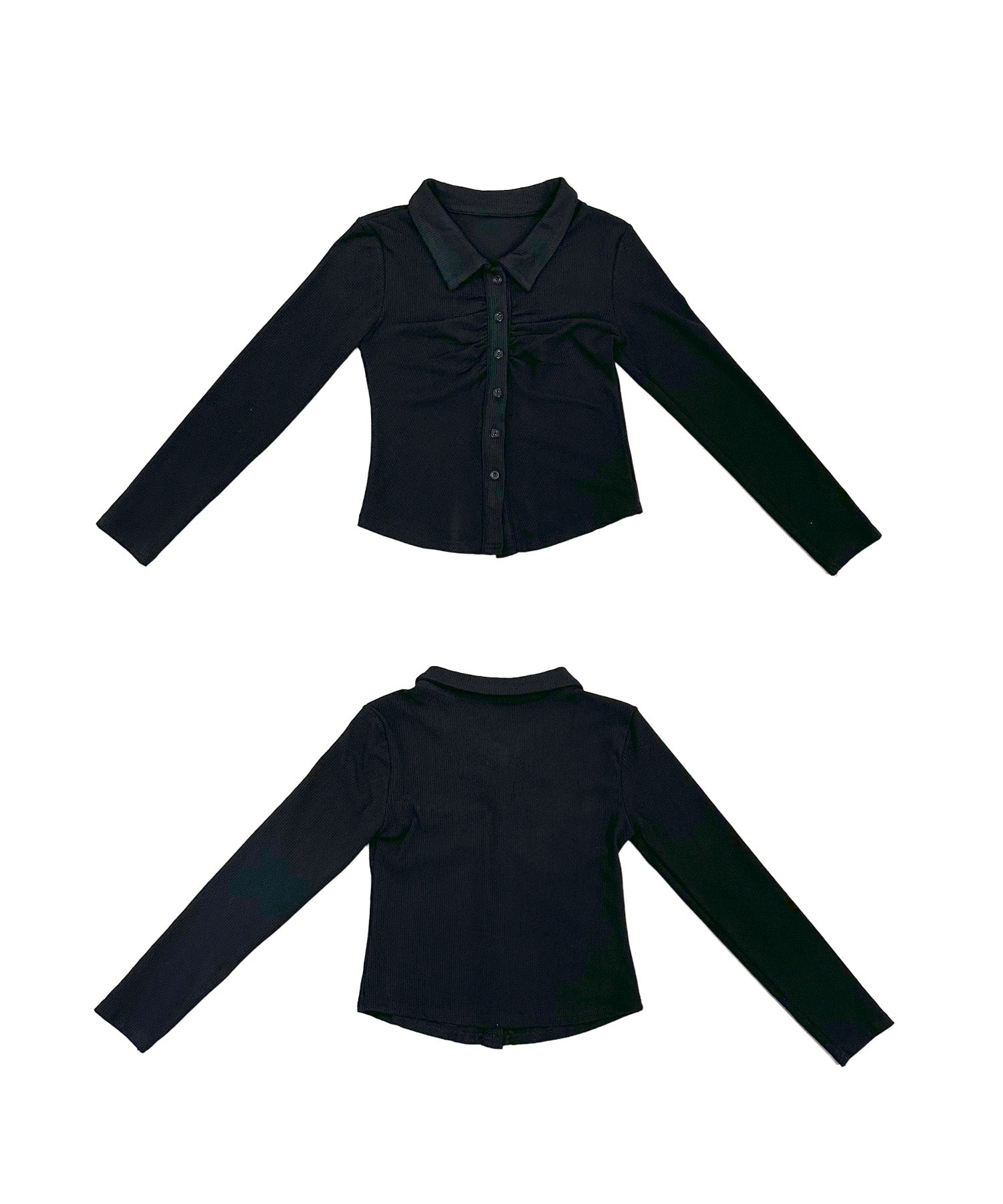 ボタンシャーリングシャツデザイントップス