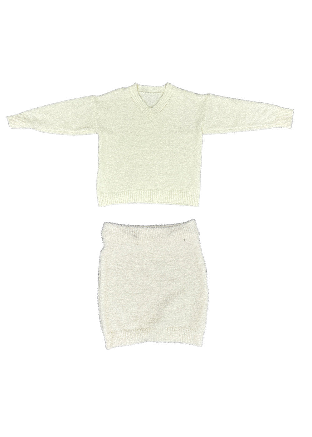 Vネックオーバーニットセットアップ