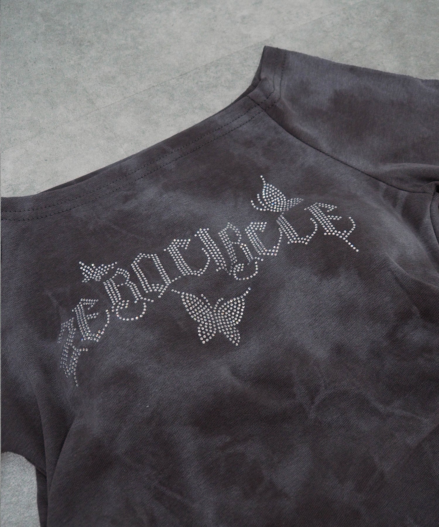 2wayラインストーンロゴトップス