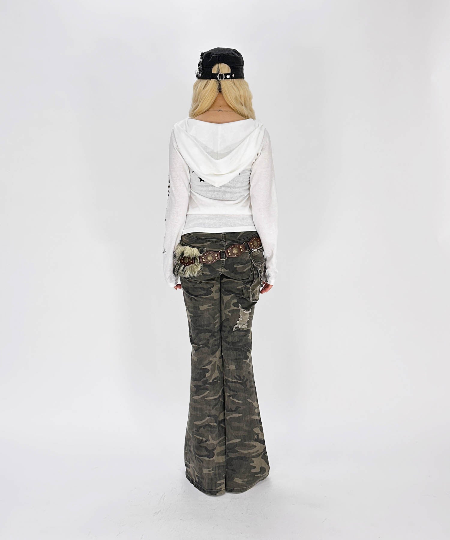 y2kフードシアーカットソー