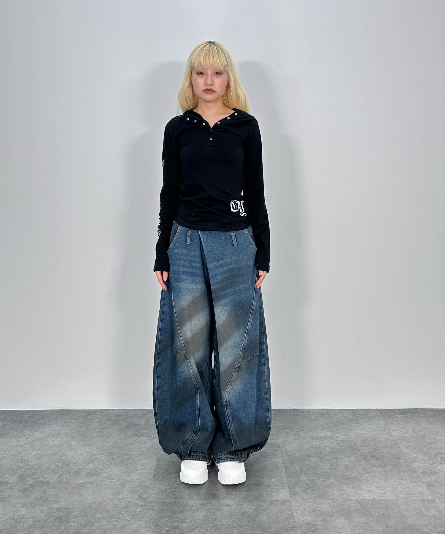 y2kフードシアーカットソー