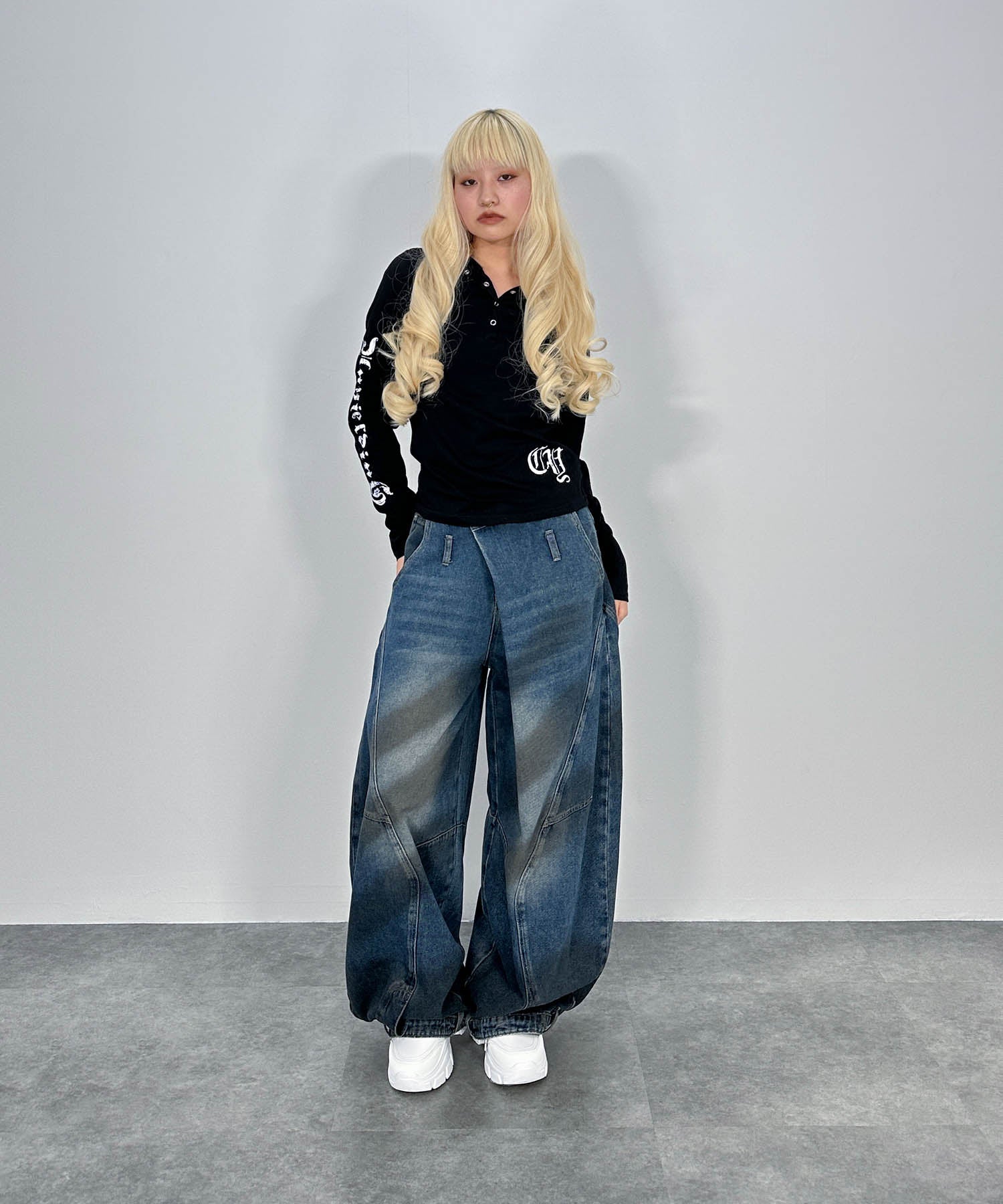 y2kフードシアーカットソー