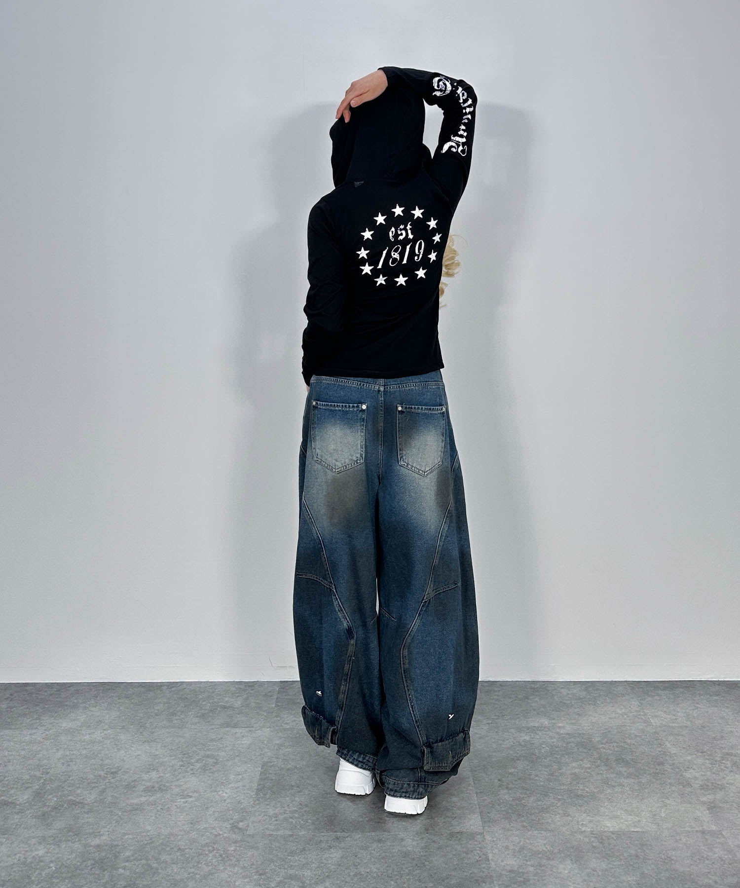 y2kフードシアーカットソー