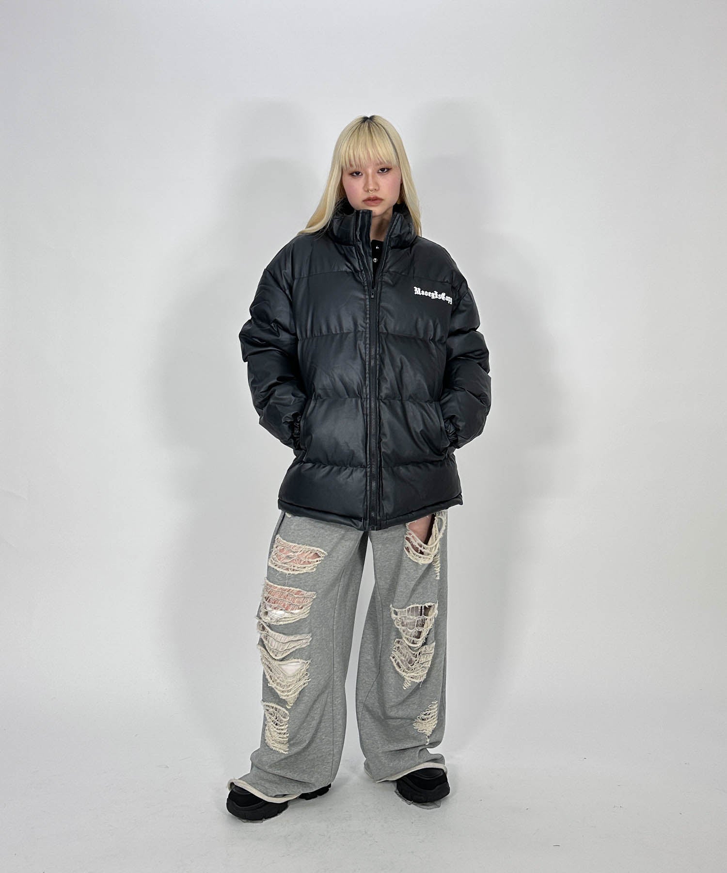 ブラックレターロゴコットンジャケット