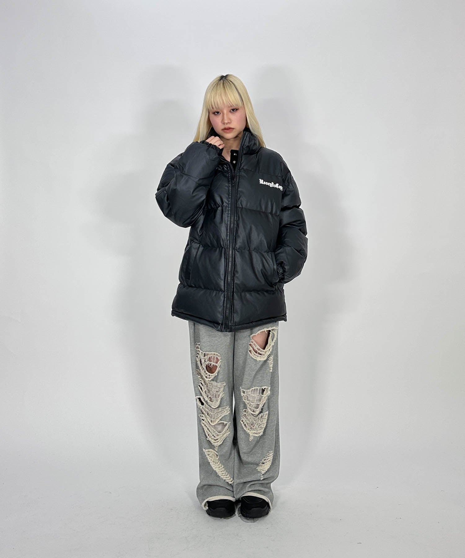 ブラックレターロゴコットンジャケット