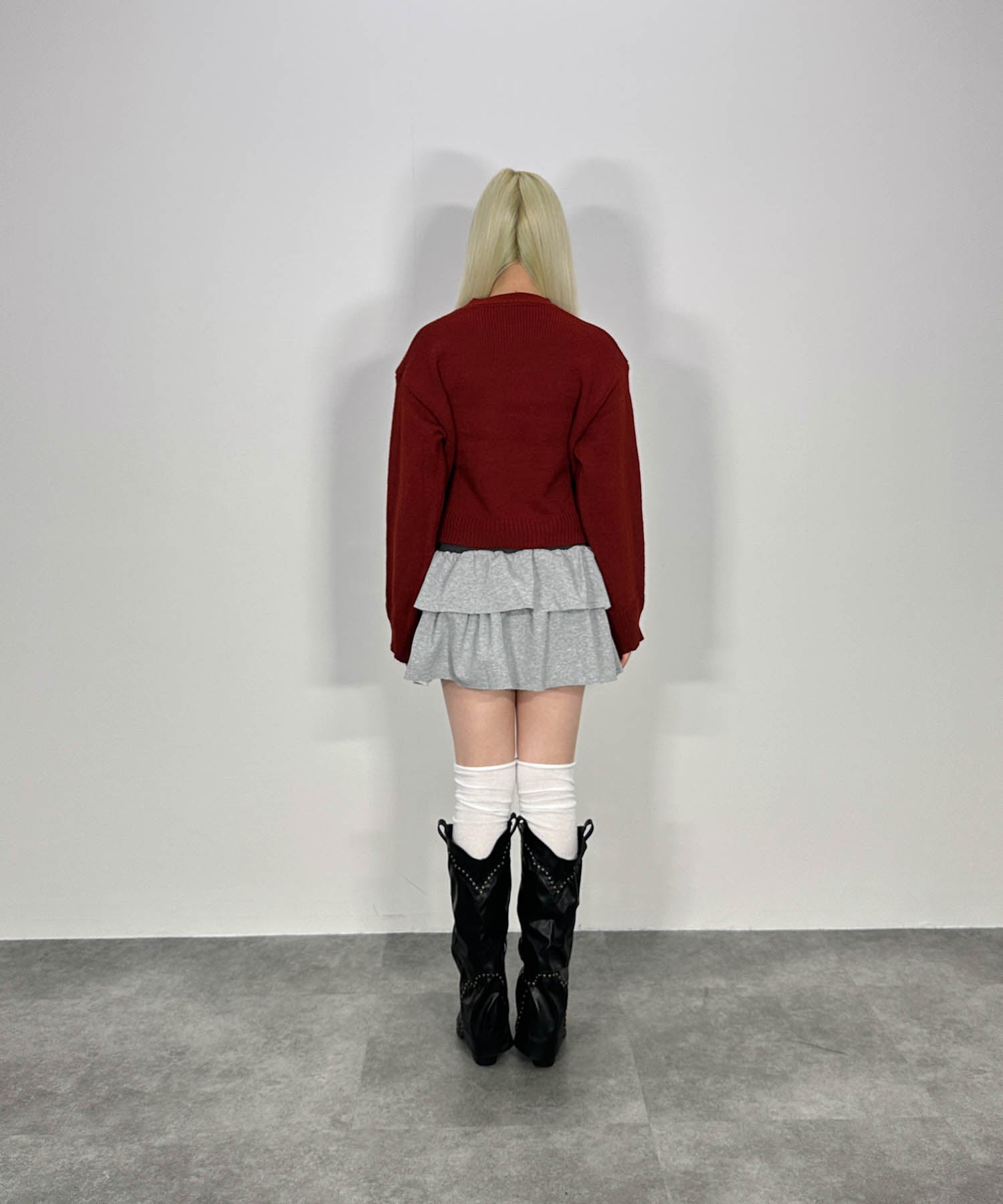 パッチデザインニットプルオーバー