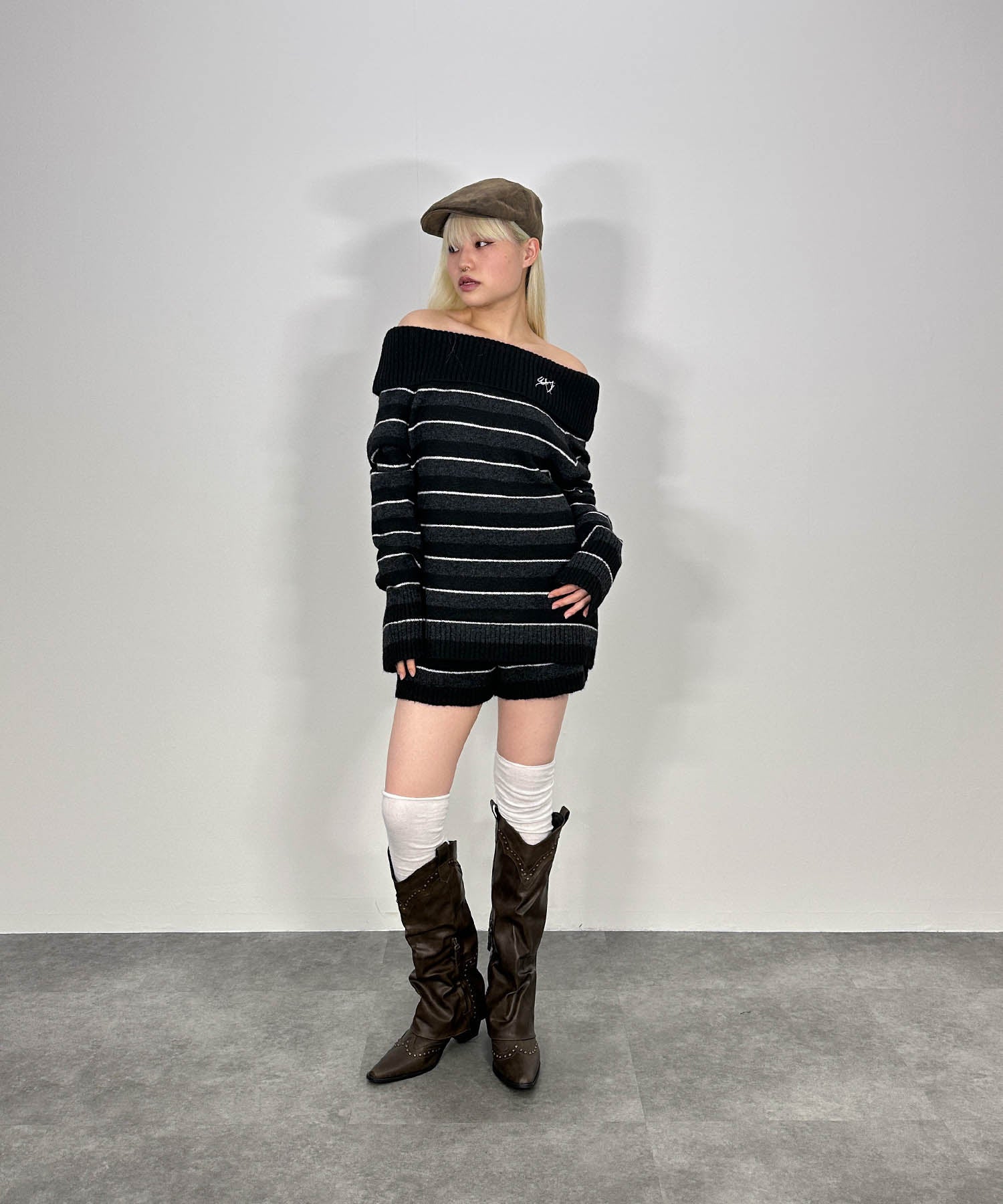 ボーダーニットセットアップ