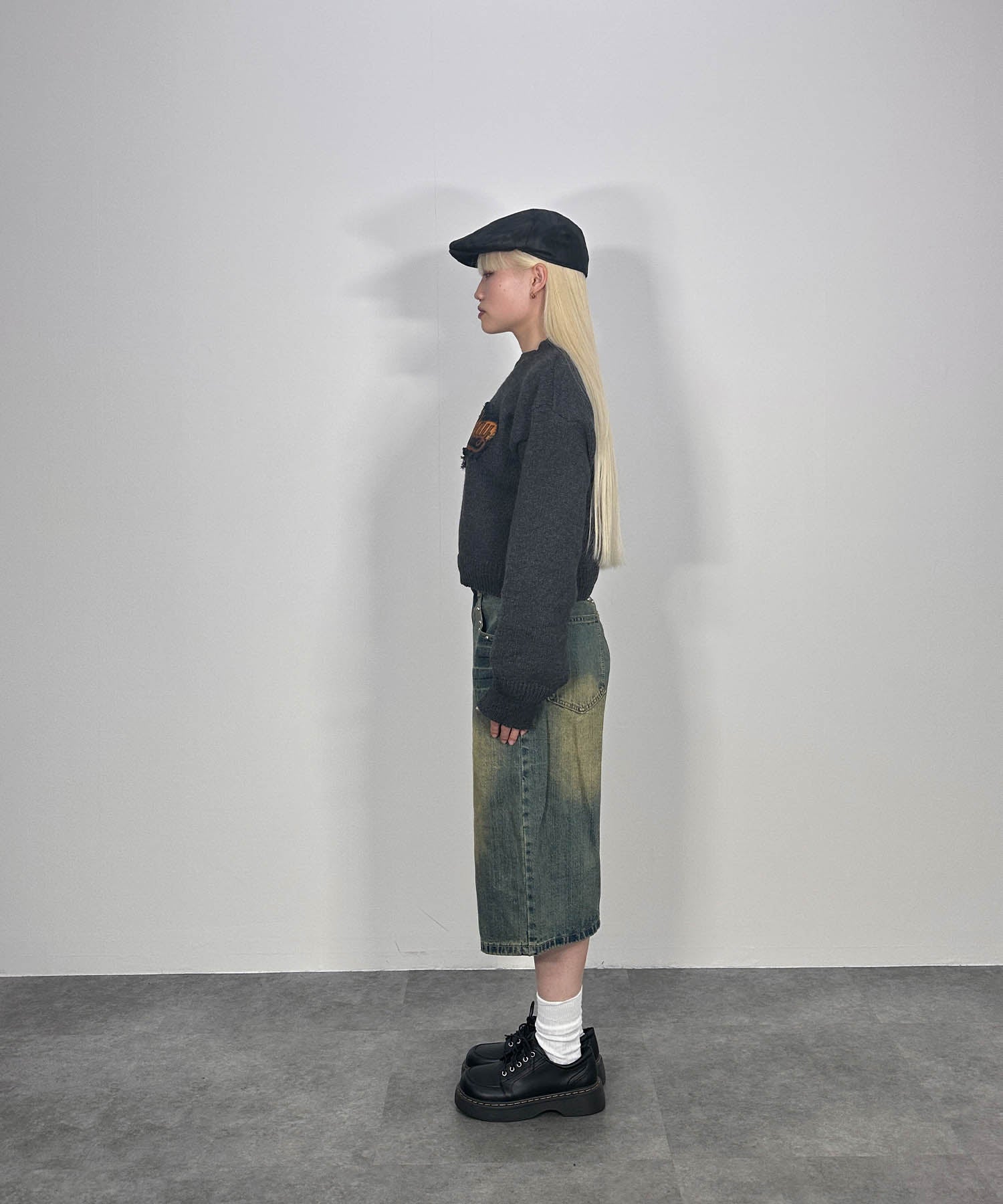 パッチデザインニットプルオーバー