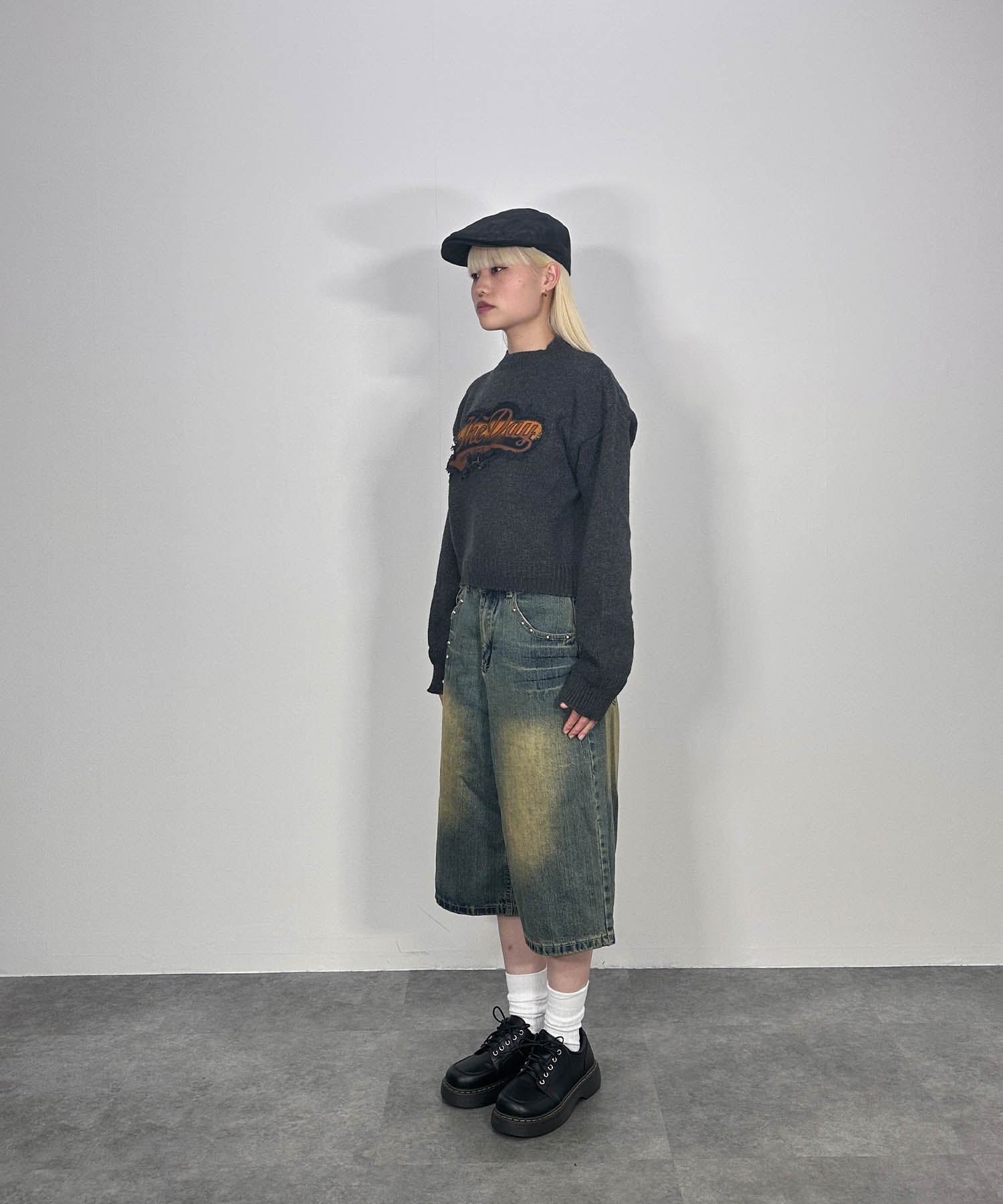 パッチデザインニットプルオーバー