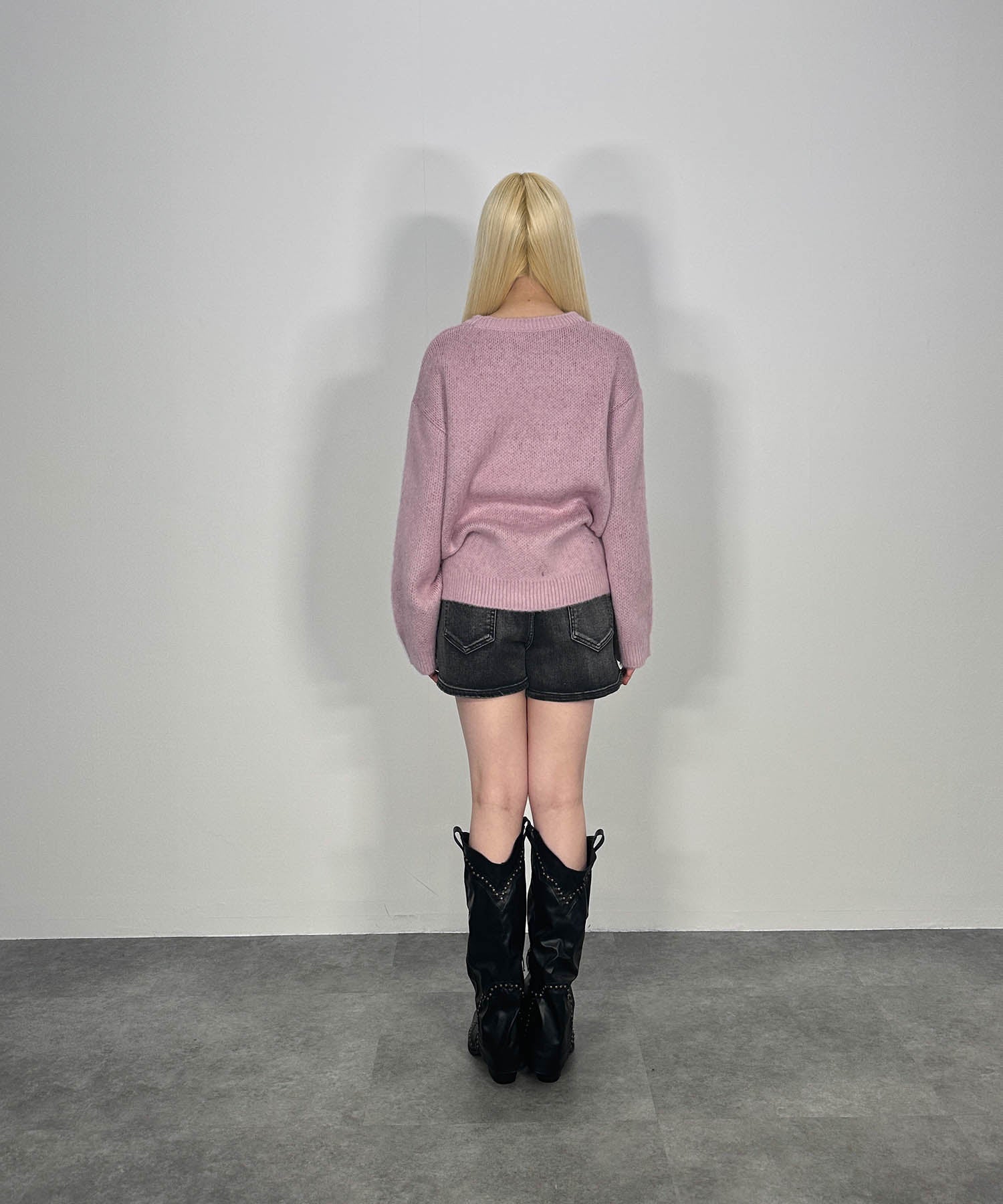 ハートレタリングニット