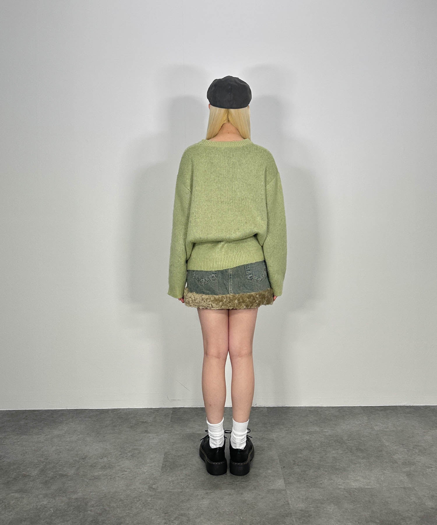 ハートレタリングニット