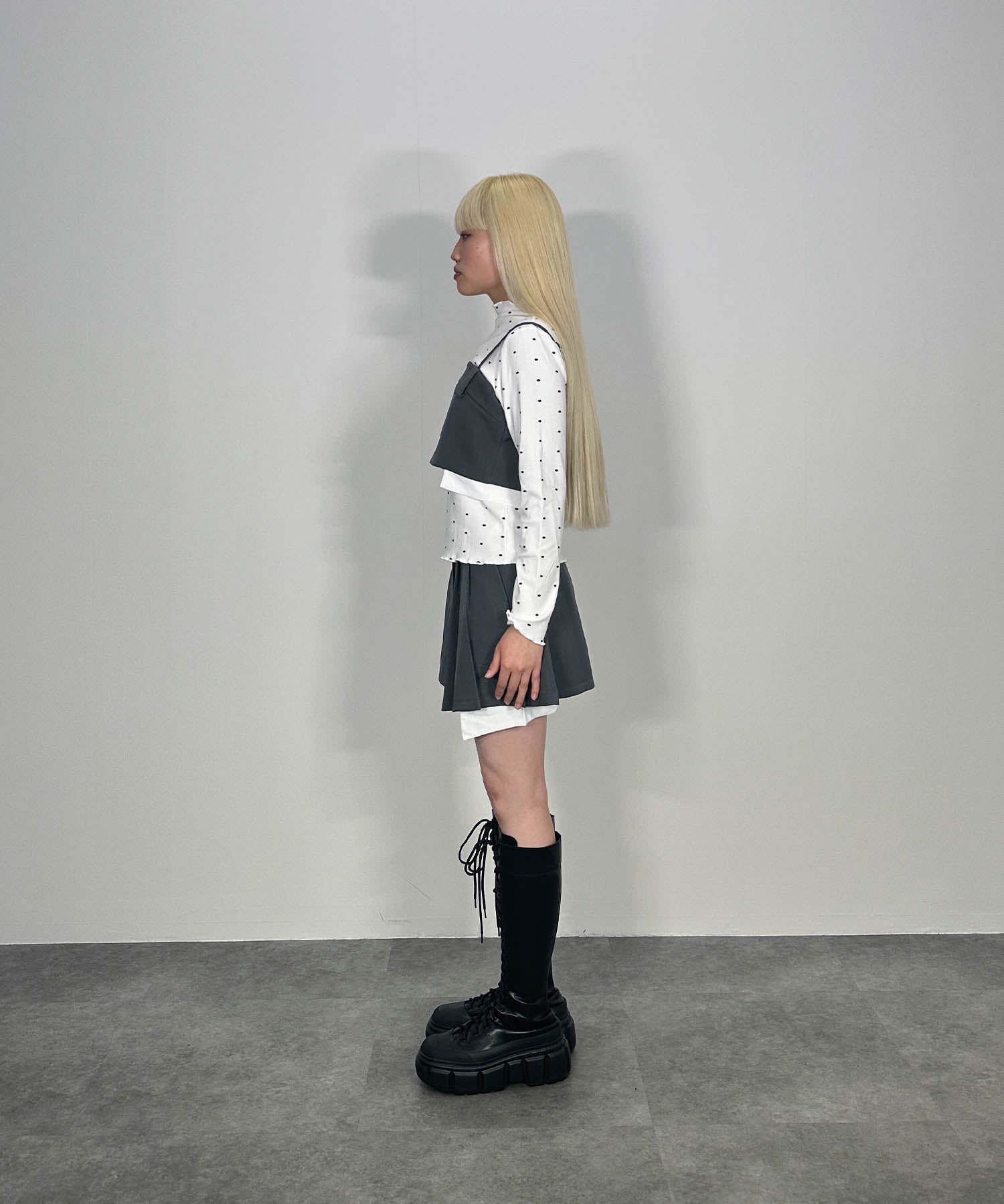 シャツレイヤードデザインセットアップ