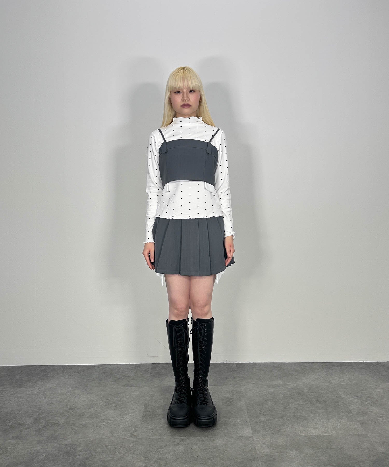 シャツレイヤードデザインセットアップ