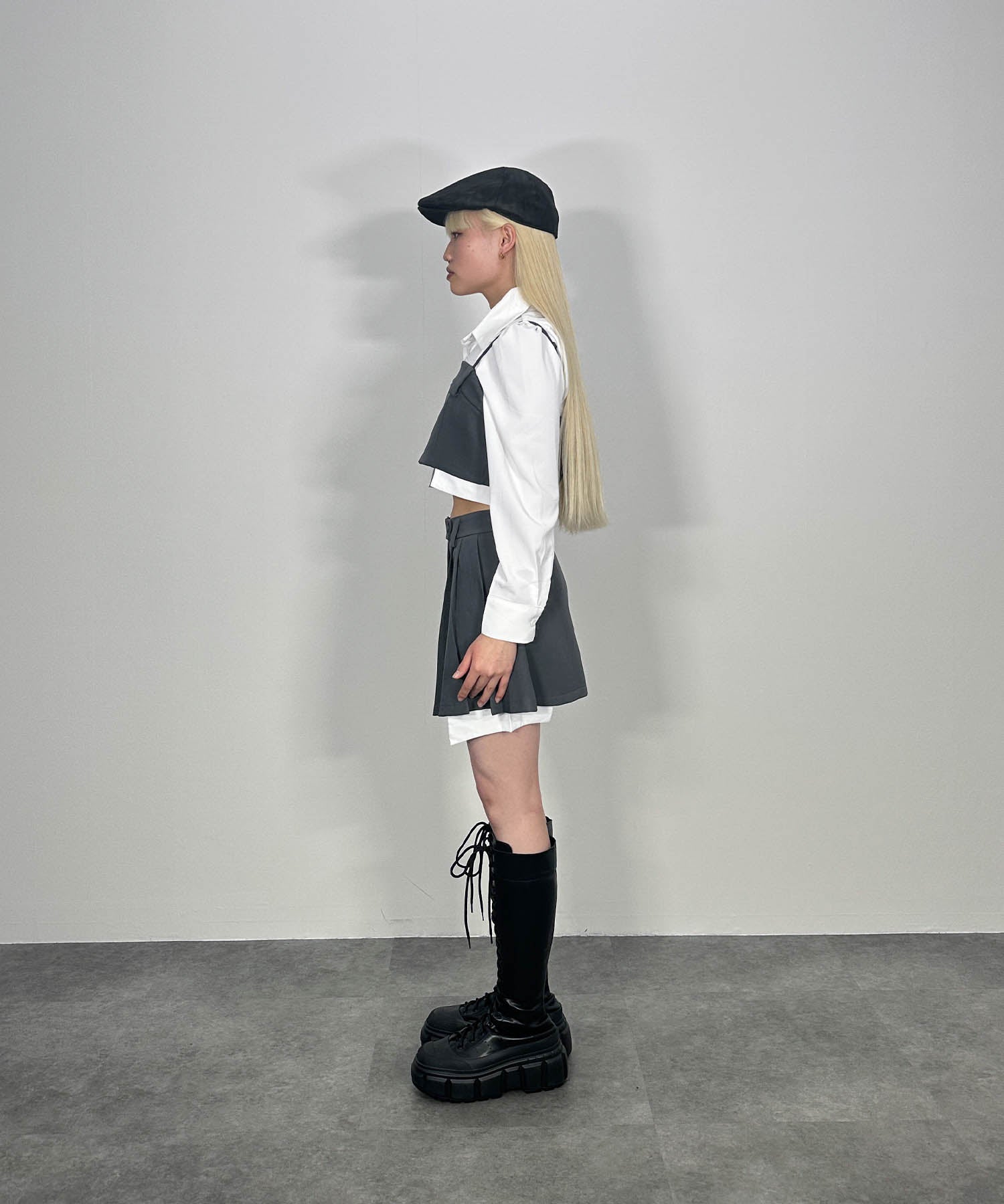 シャツレイヤードデザインセットアップ