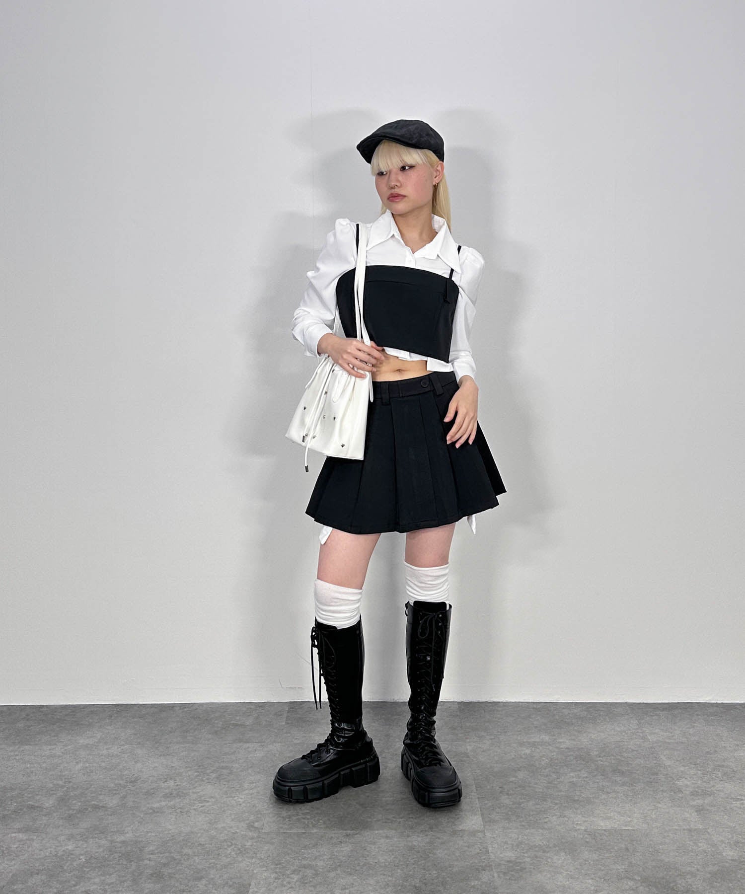 シャツレイヤードデザインセットアップ