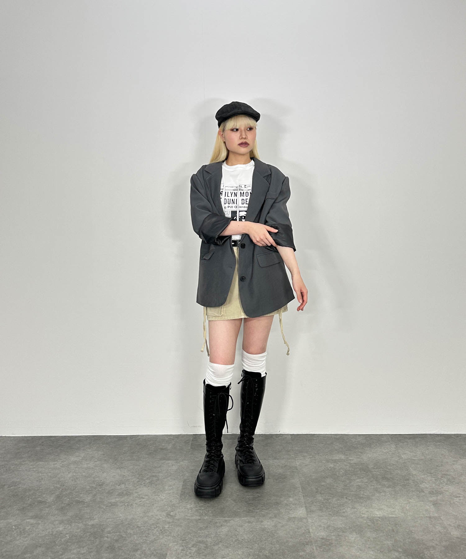 ユーティリティーカーゴデニムスカート