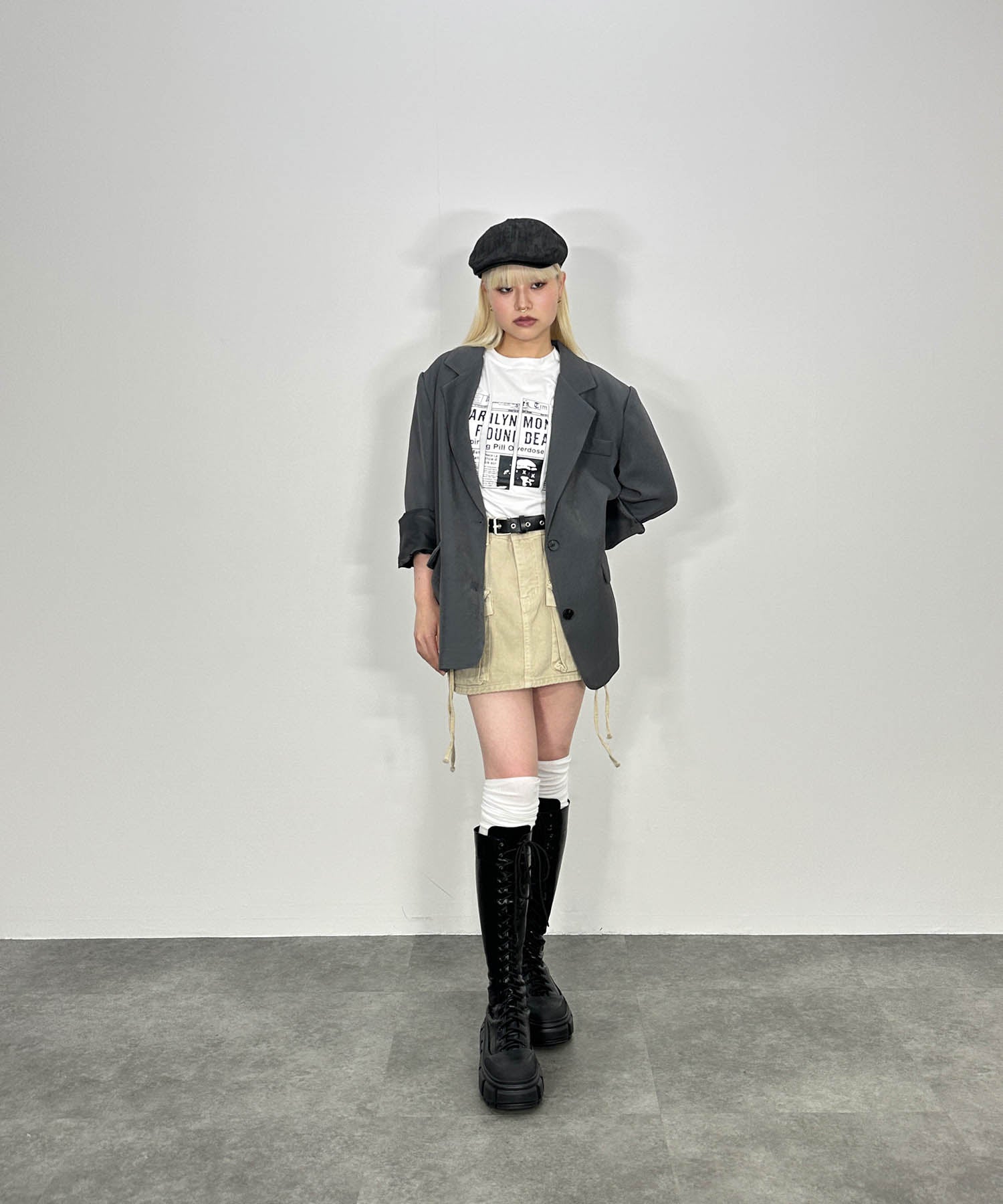 ユーティリティーカーゴデニムスカート