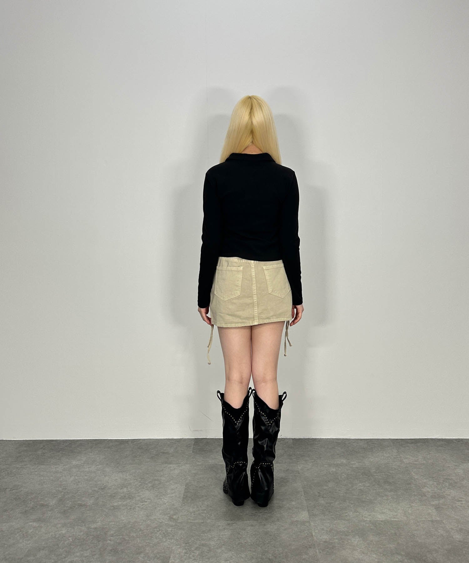 ボタンシャーリングシャツデザイントップス