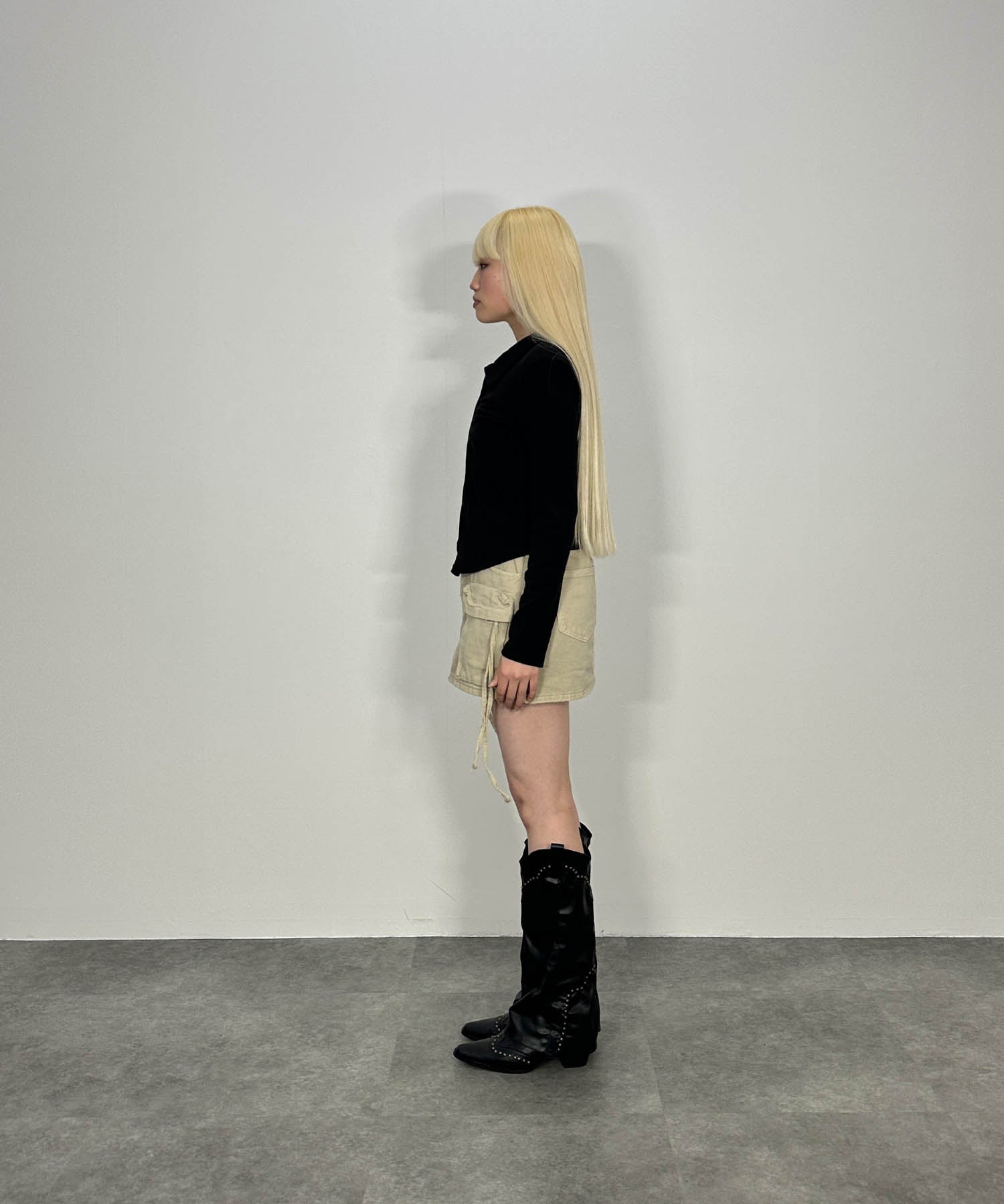 ボタンシャーリングシャツデザイントップス