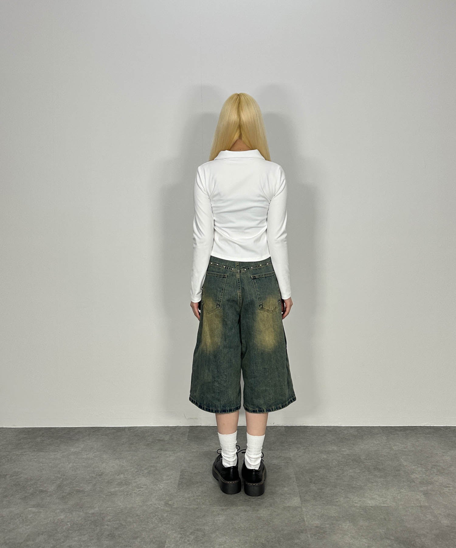 ボタンシャーリングシャツデザイントップス