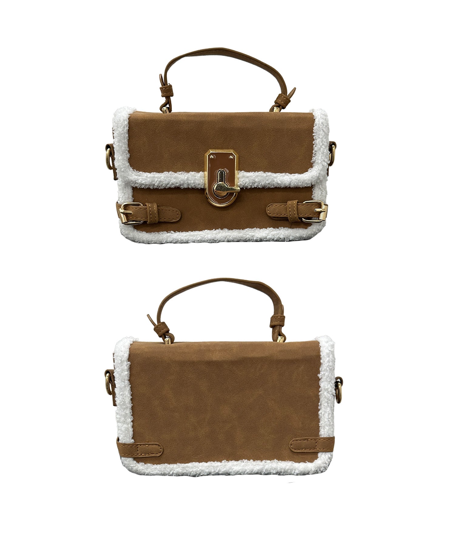 フェイクムートンスクエアバッグ