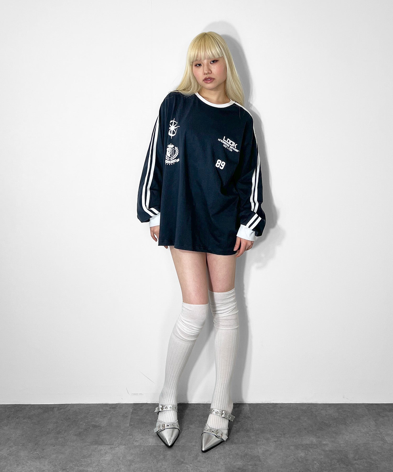 ユニフォーム風ロングTシャツ