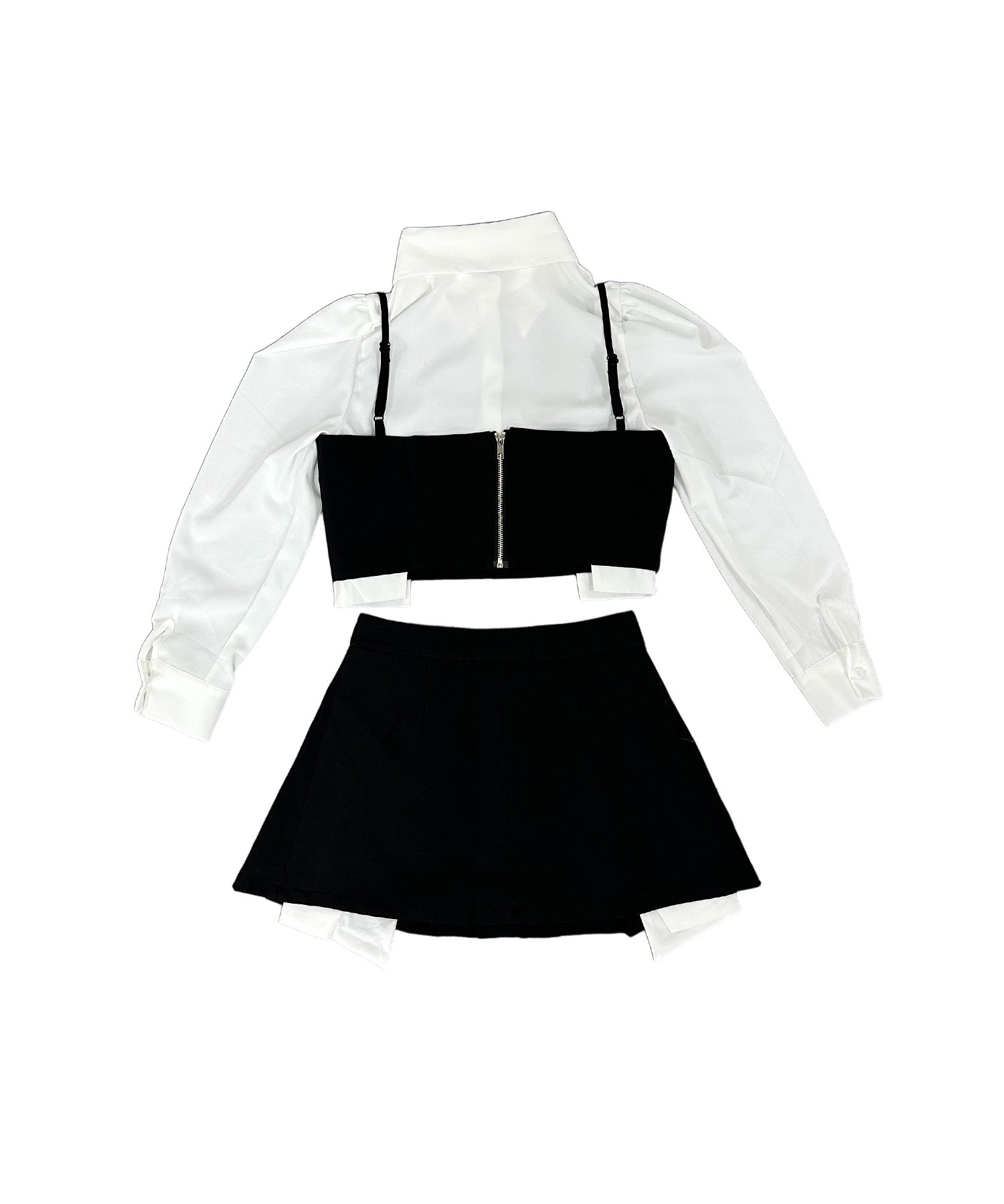 シャツレイヤードデザインセットアップ