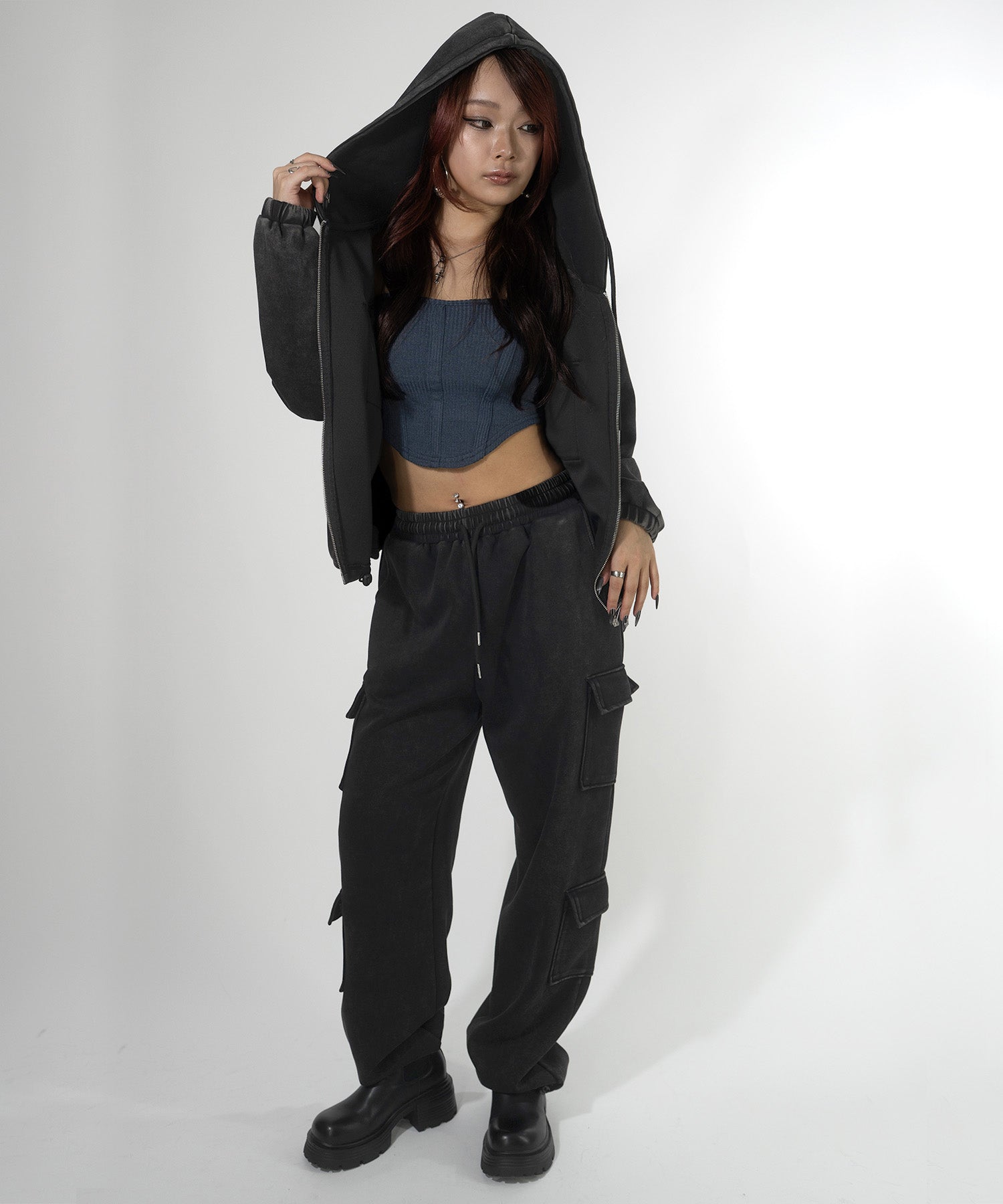 ウォッシュドスウェットカーゴパンツ