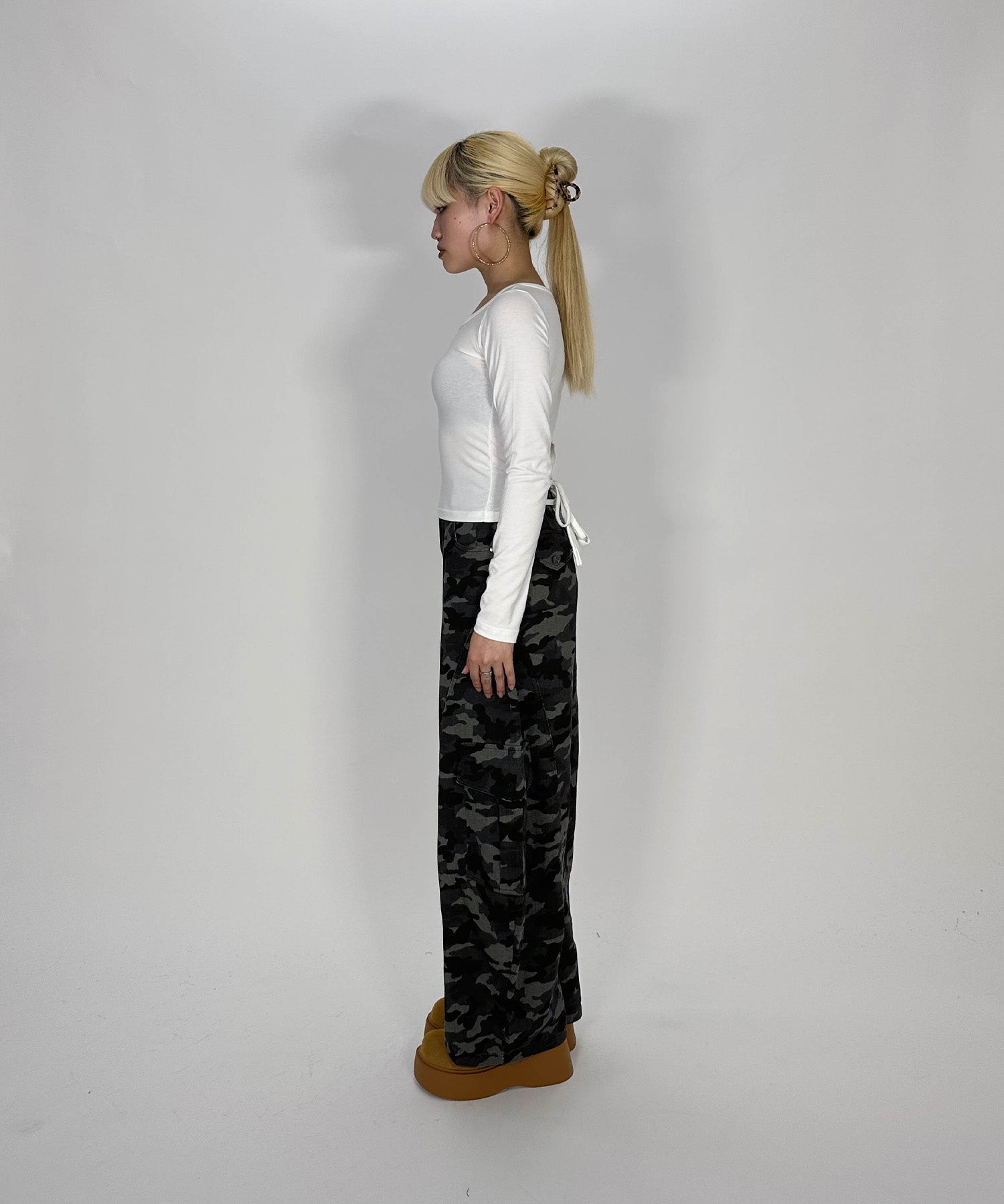 カモ柄バルーンパンツ