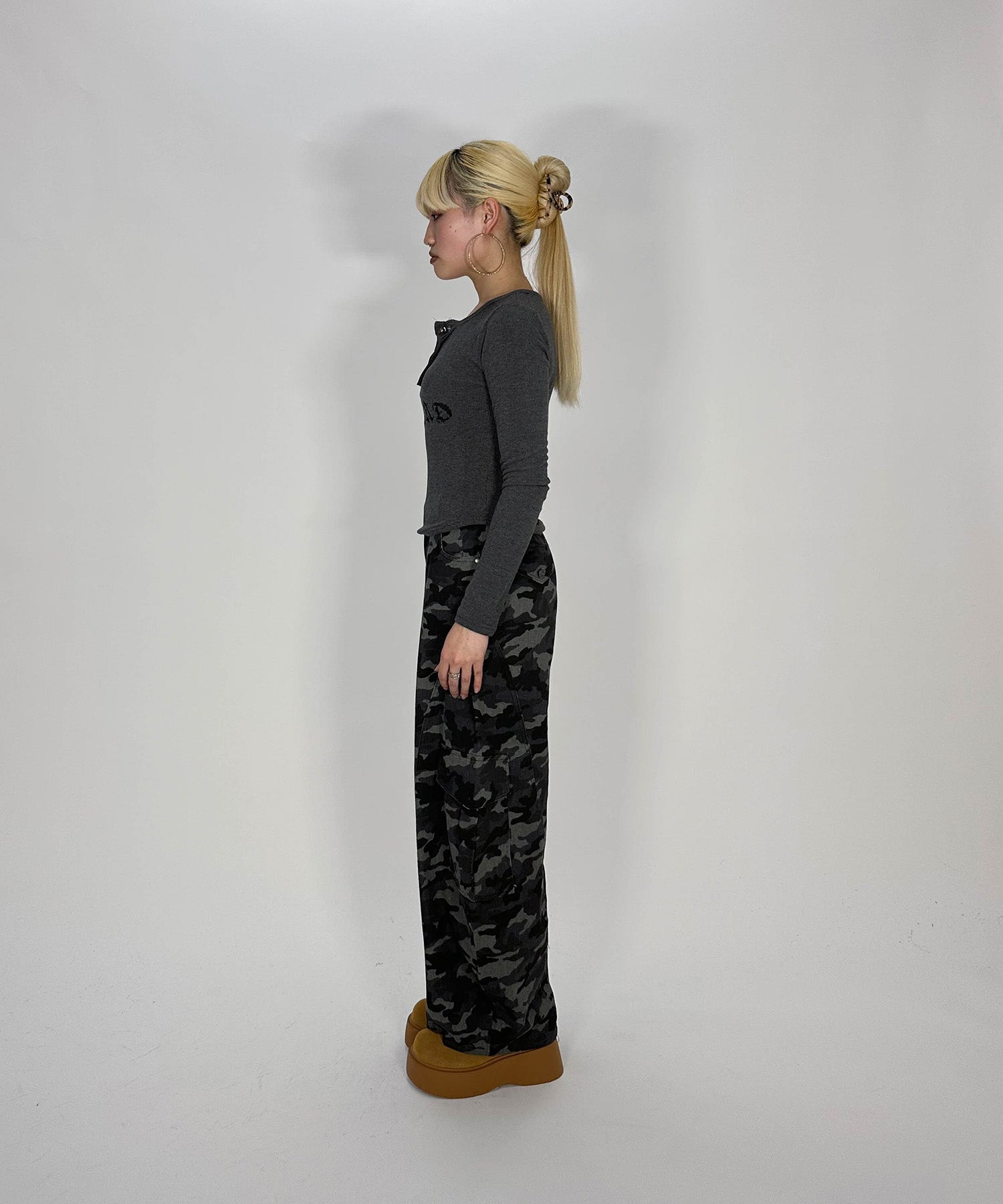 カモ柄バルーンパンツ