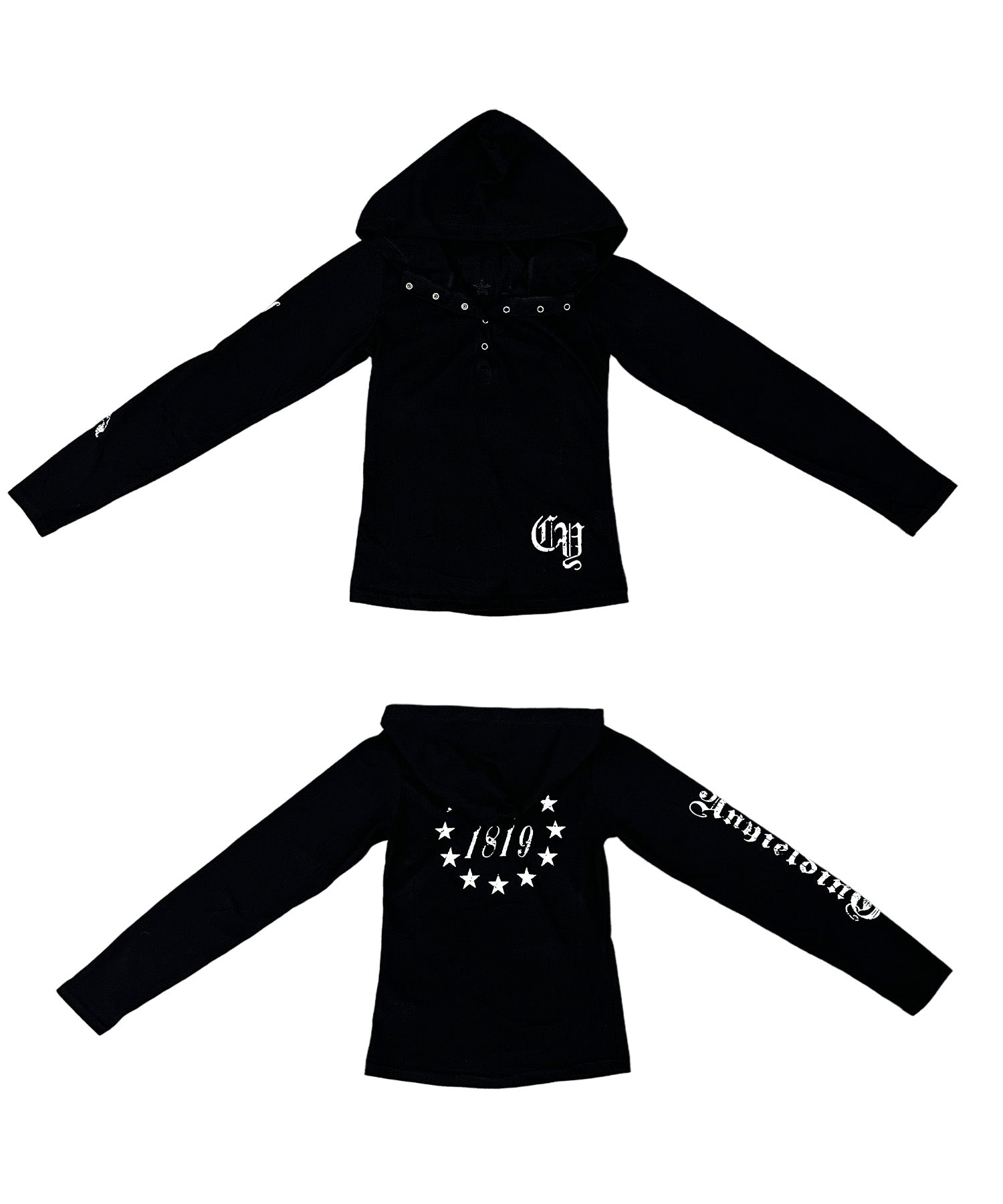 y2kフードシアーカットソー