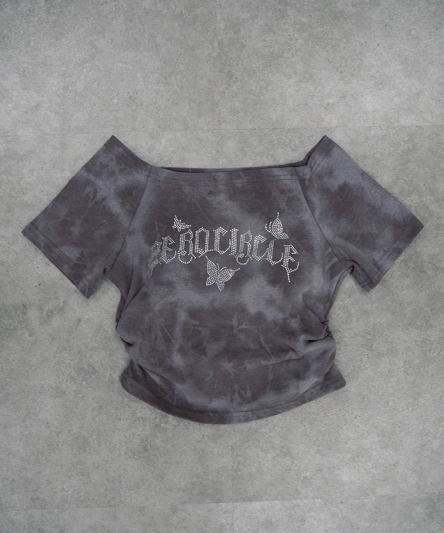 2wayラインストーンロゴトップス