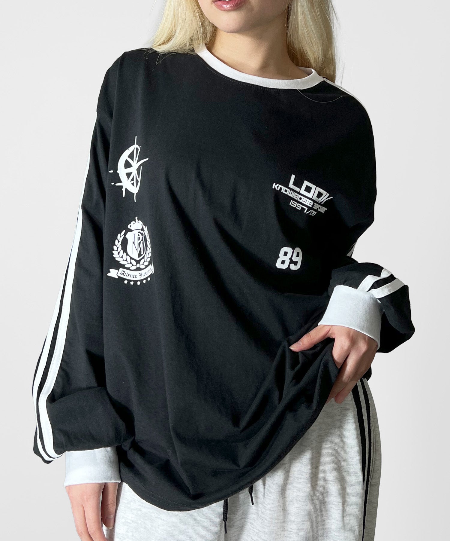 ユニフォーム風ロングTシャツ