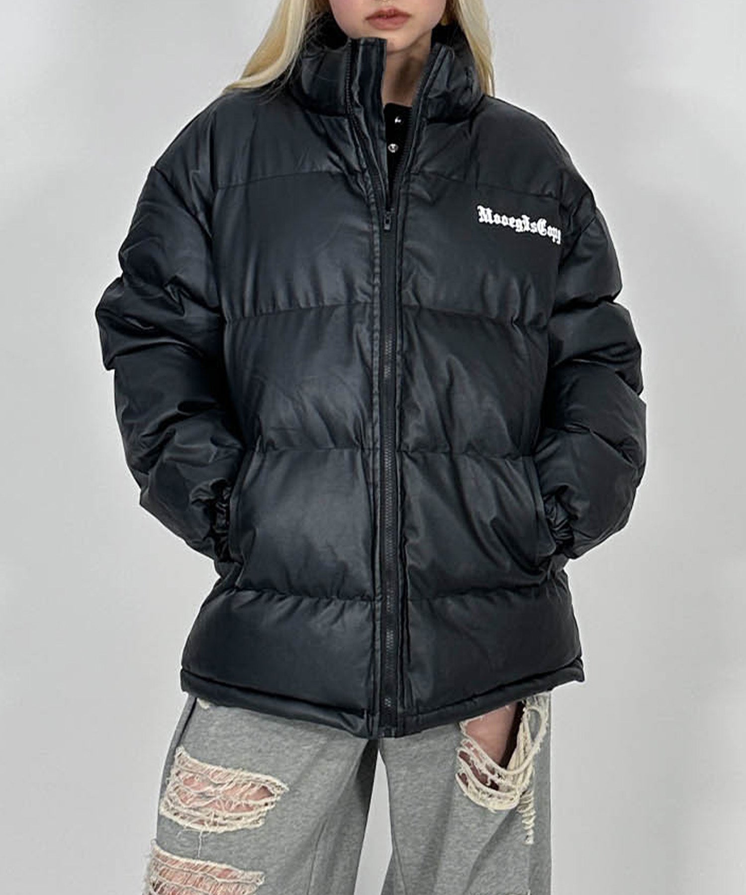 ブラックレターロゴコットンジャケット