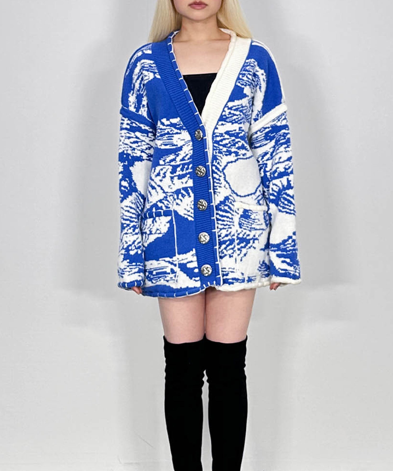 リバーストーンニットカーディガン