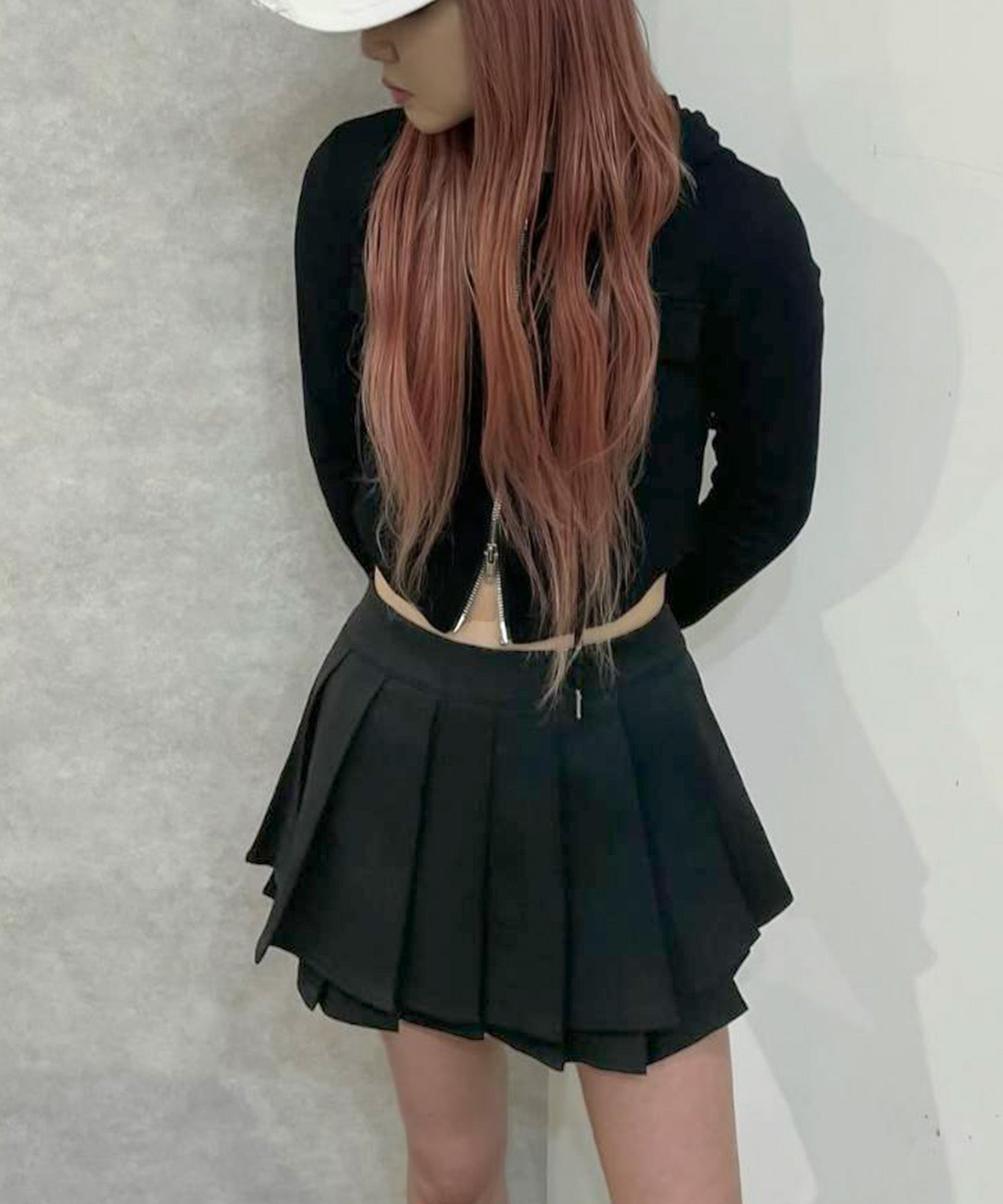 レイヤードプリーツスカート