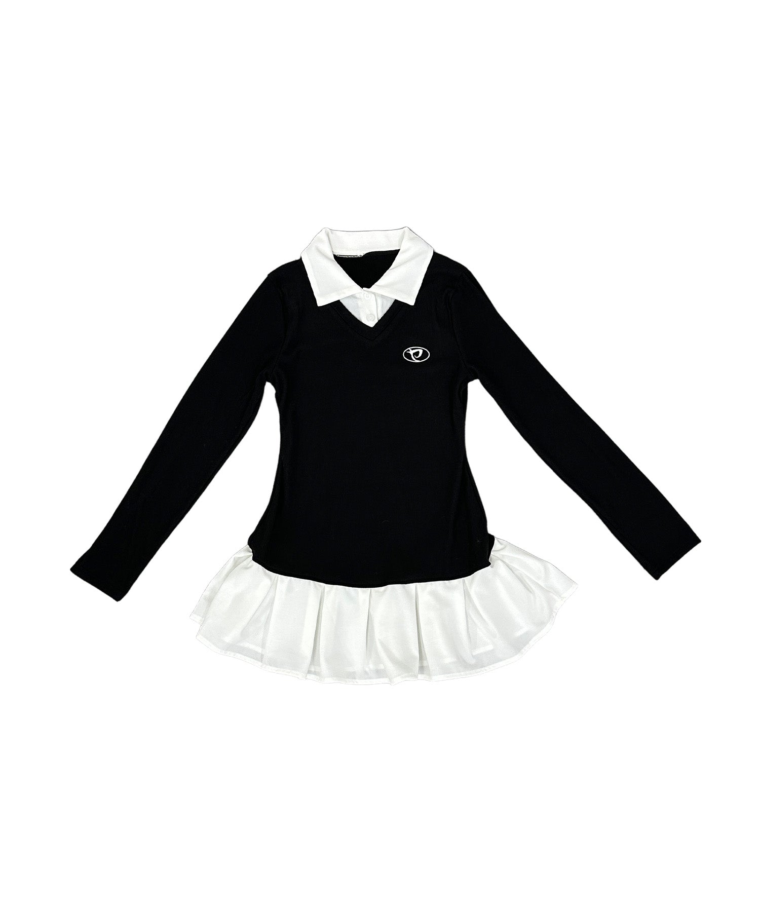 レイヤード風プリーツワンピース