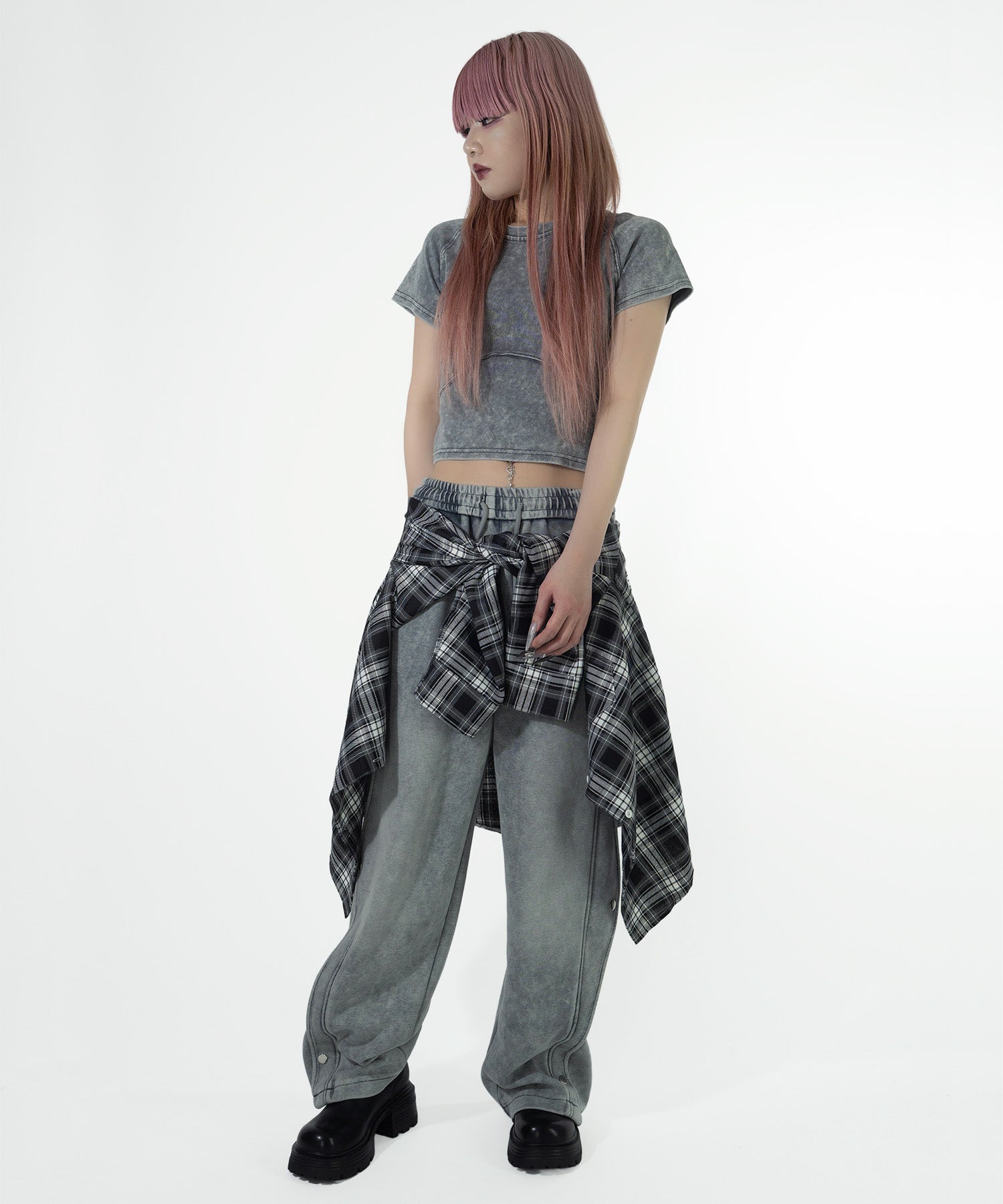 オーバーサイズチェックシャツ