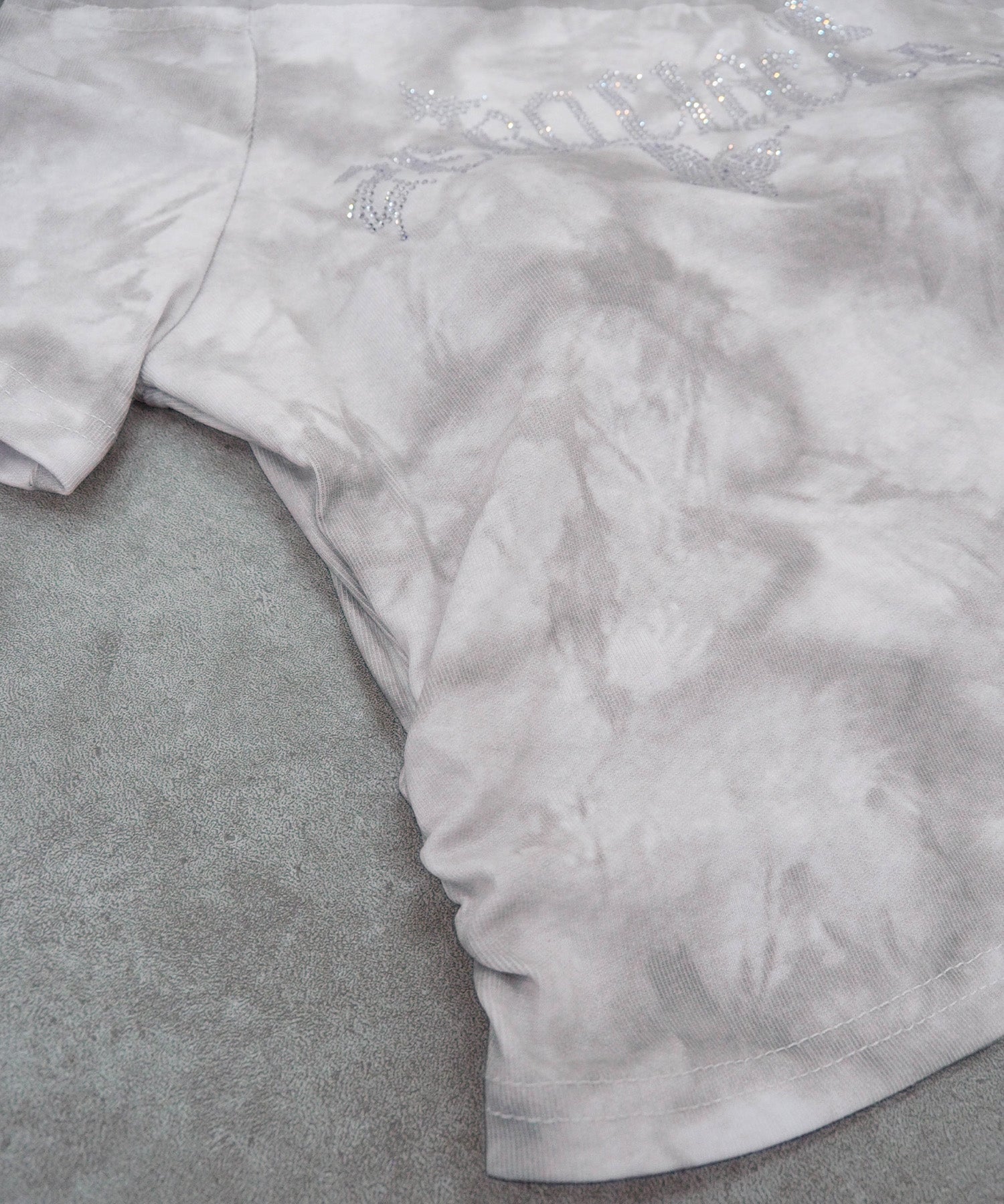 2wayラインストーンロゴトップス