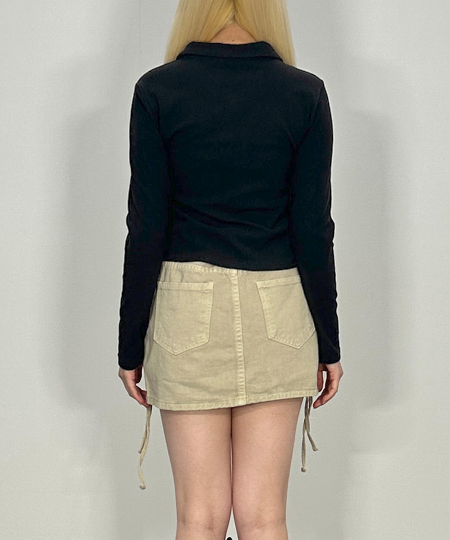 ボタンシャーリングシャツデザイントップス